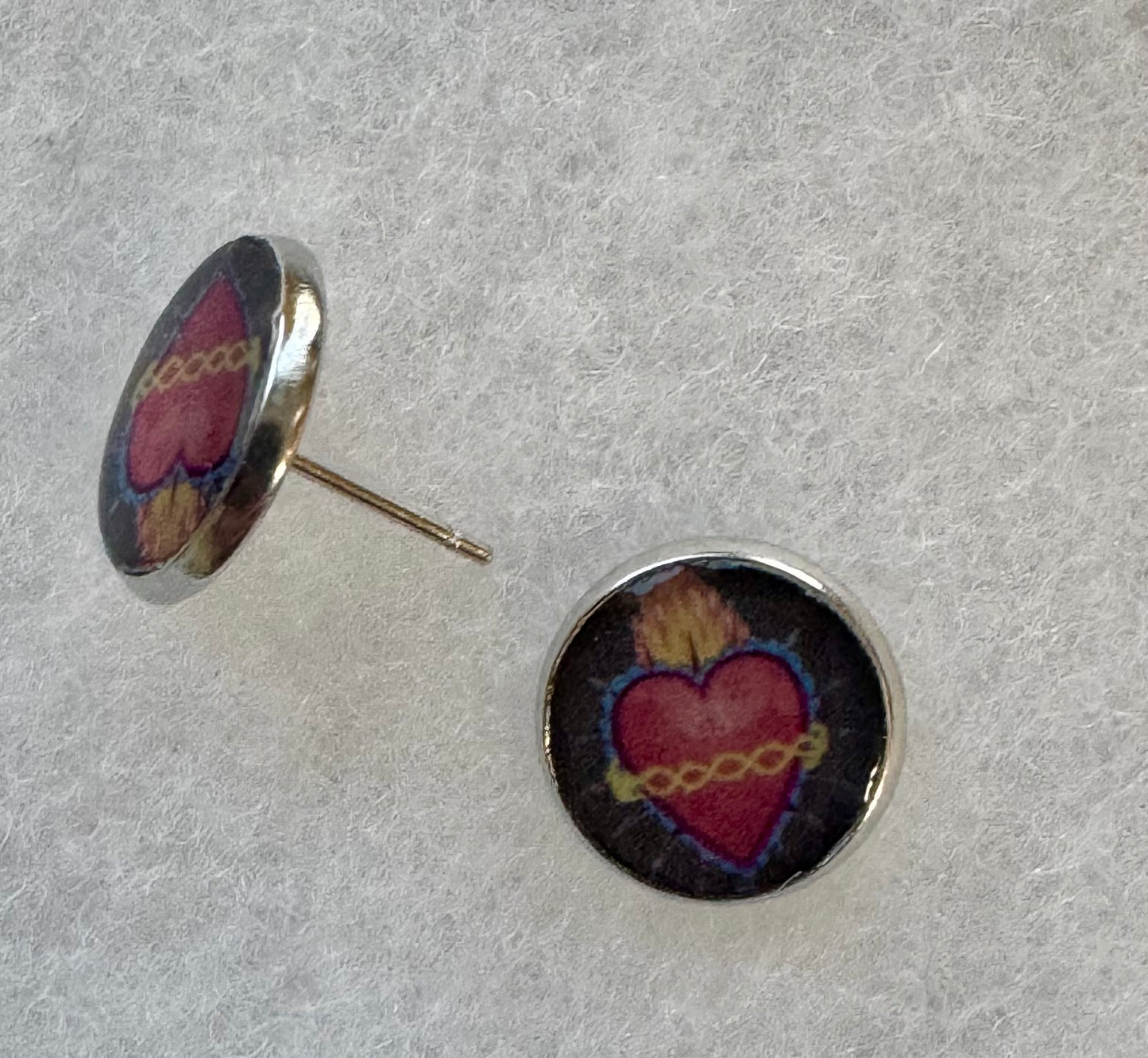 Sacred Heart Stud Earrings – A Timeless Expression of Faith