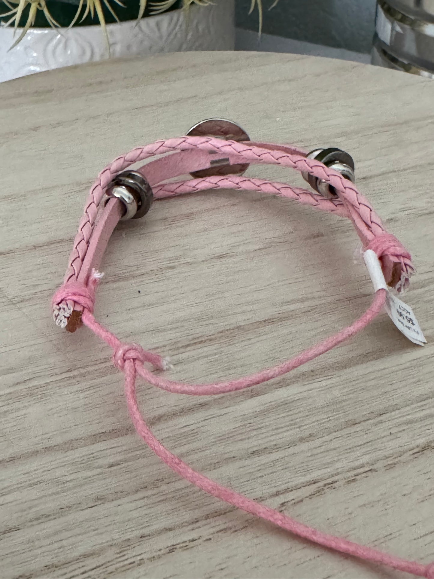 Faith-Inspired Braided Faux Leather Bracelet – Adjustable & Stylish - Black