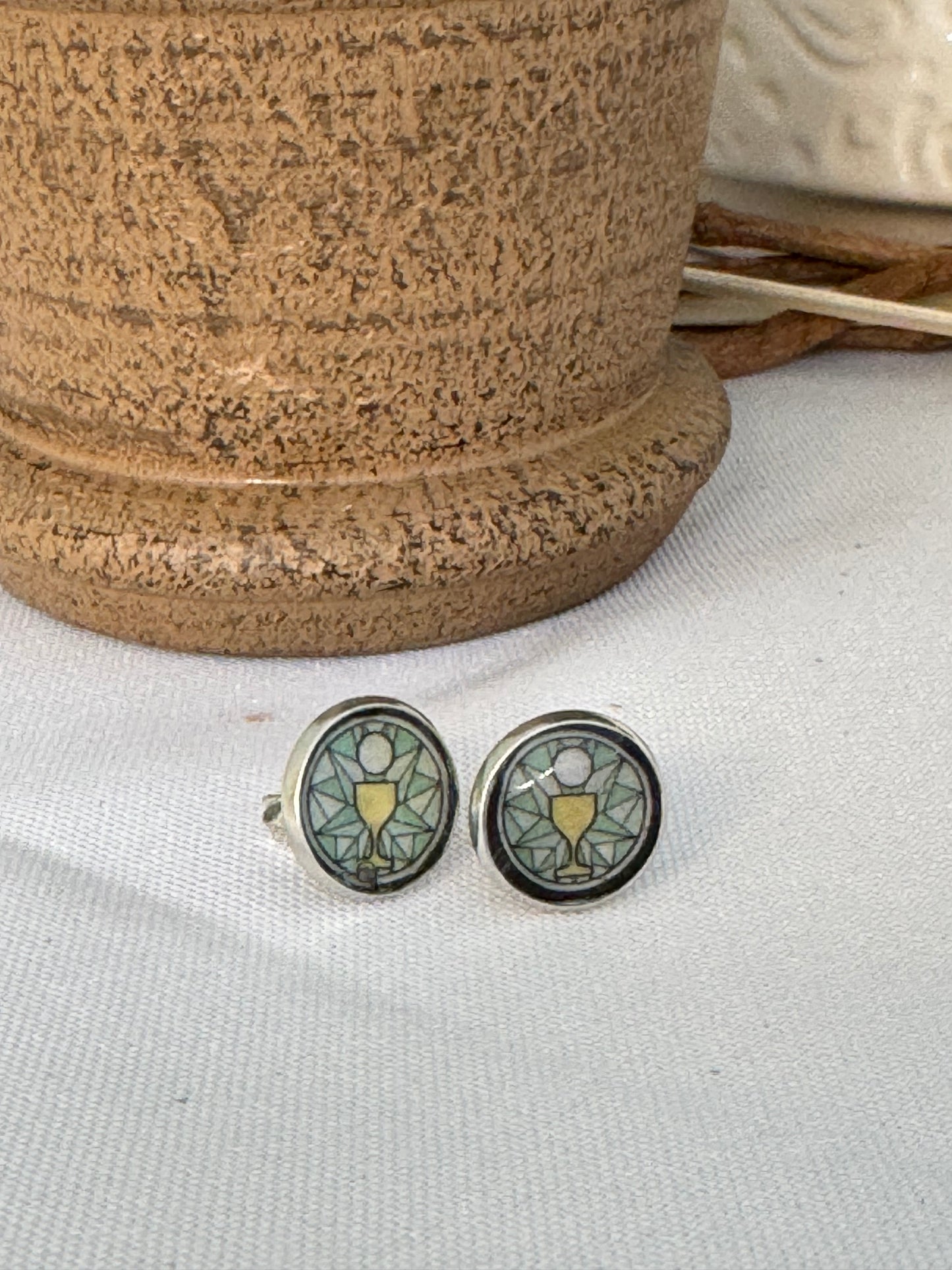 Chalice Stud Earring Silver