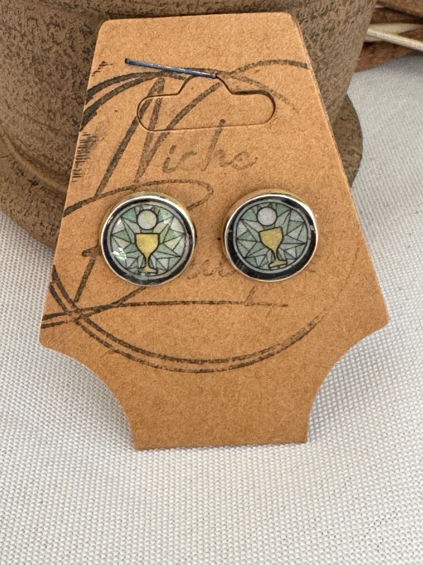 Chalice Stud Earring Silver