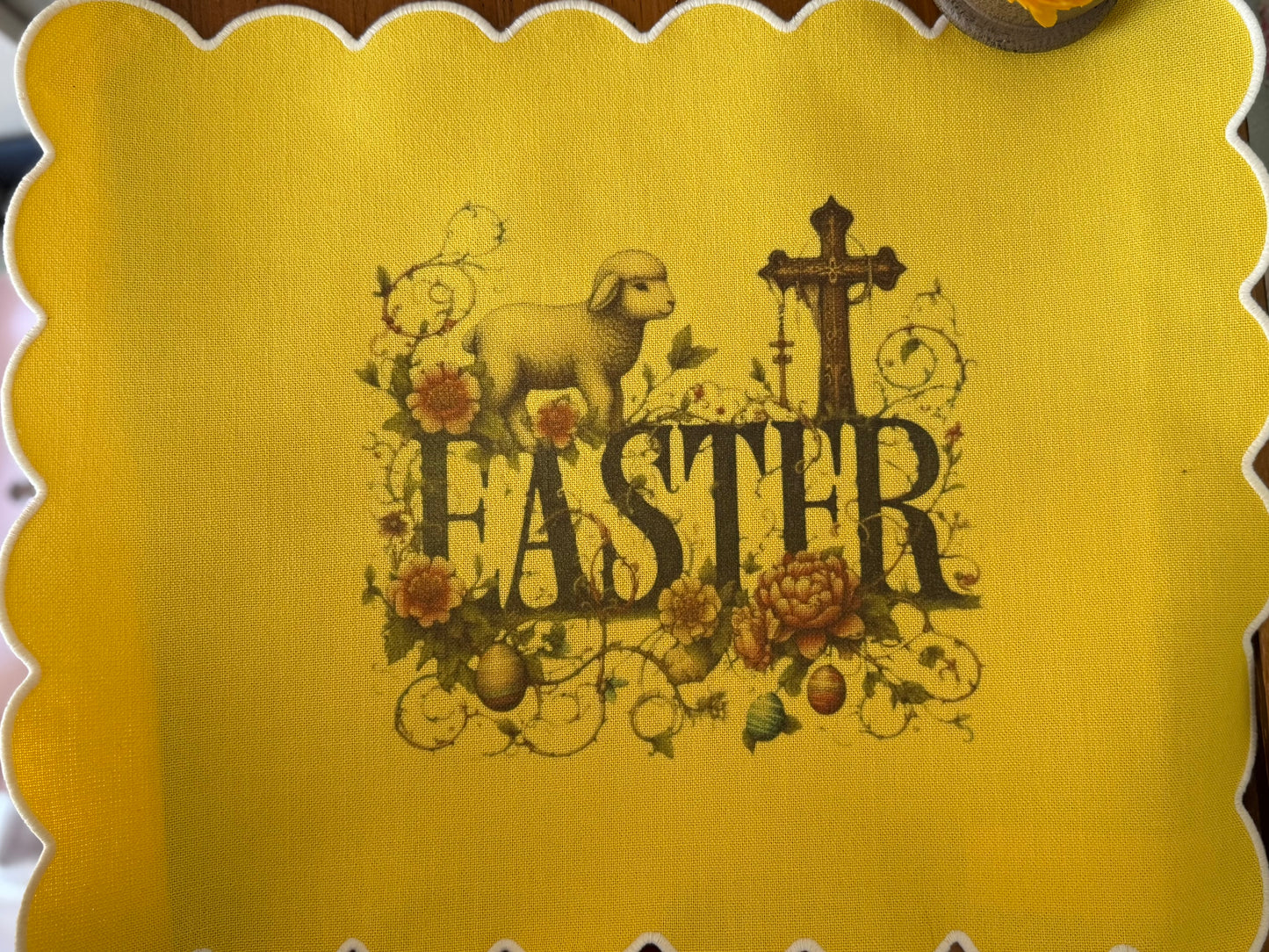 Cross & Lamb Easter Placemat * Various Colors*