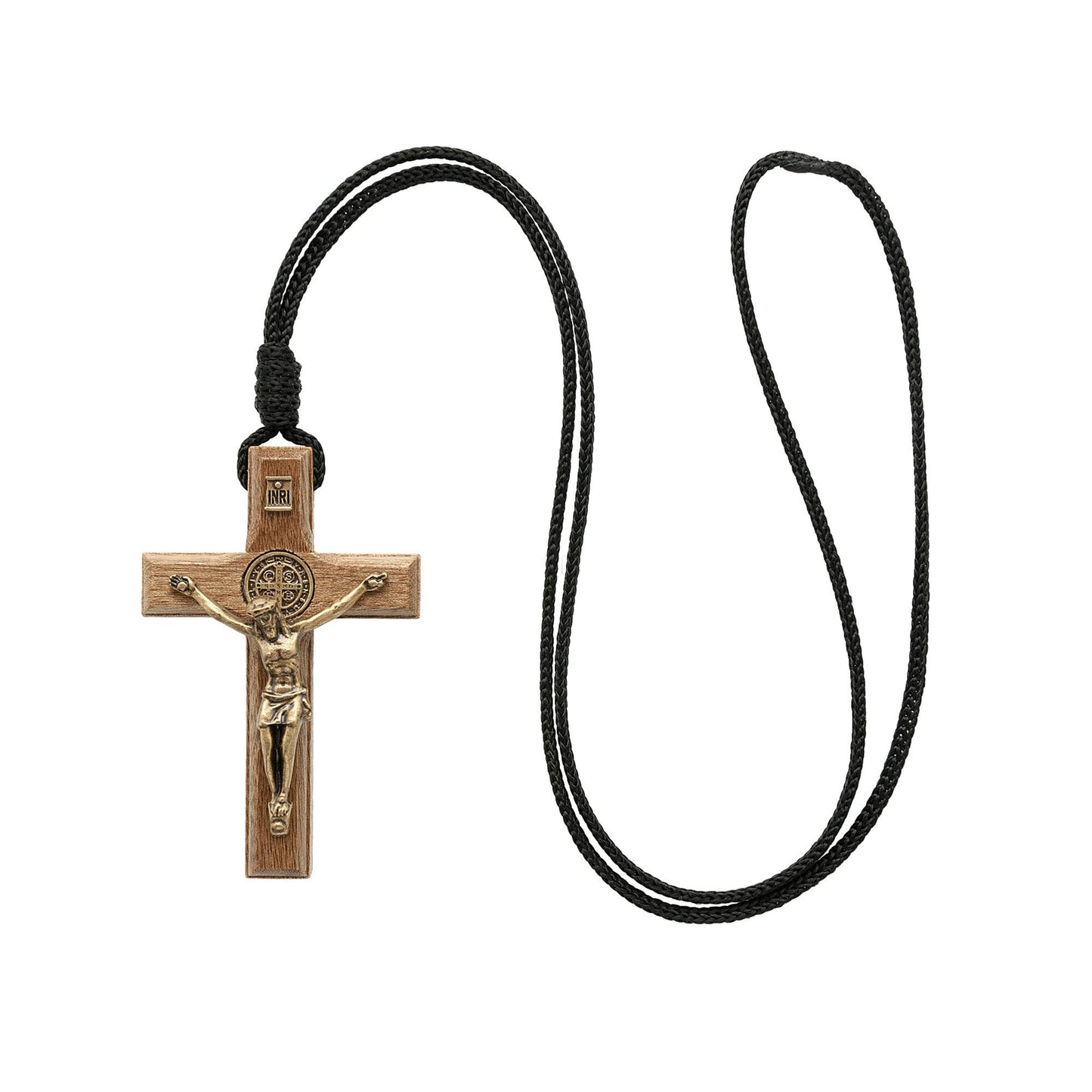 Wooden St. Benedict Crucifix Necklace – Catholic Necklace & Faith Gift