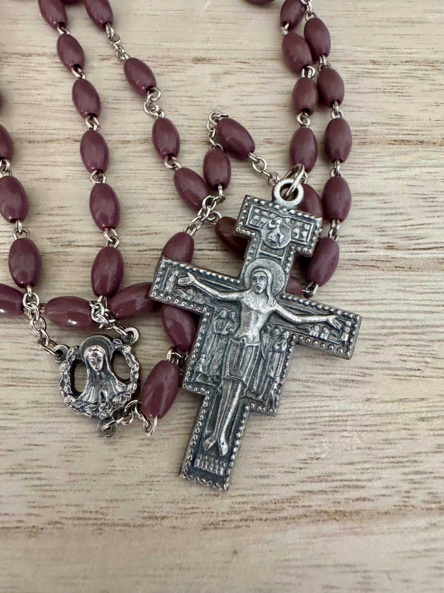 Brown Plastic Bead Rosary – Lightweight & Durable