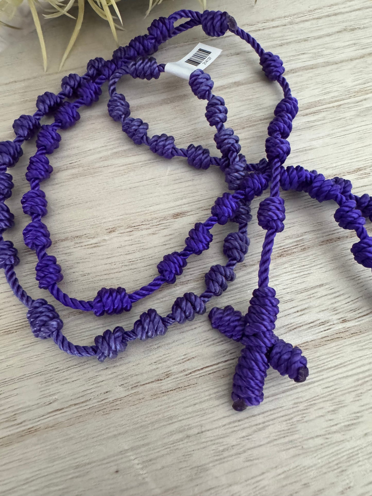 Handmade Rope Knotted Rosary * Various Colors*