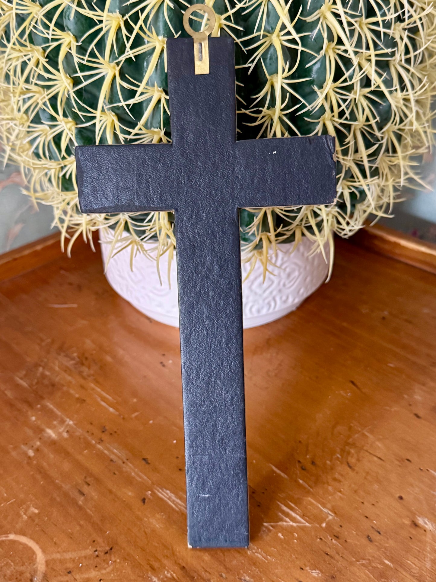 Vintage Lightweight Crucifix with Textured Backing