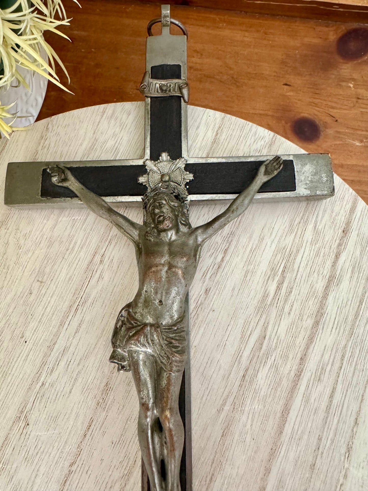 Vintage Memento Mori Crucifix – 10.5" x 5" | Heavy-Duty with Incredible Detail
