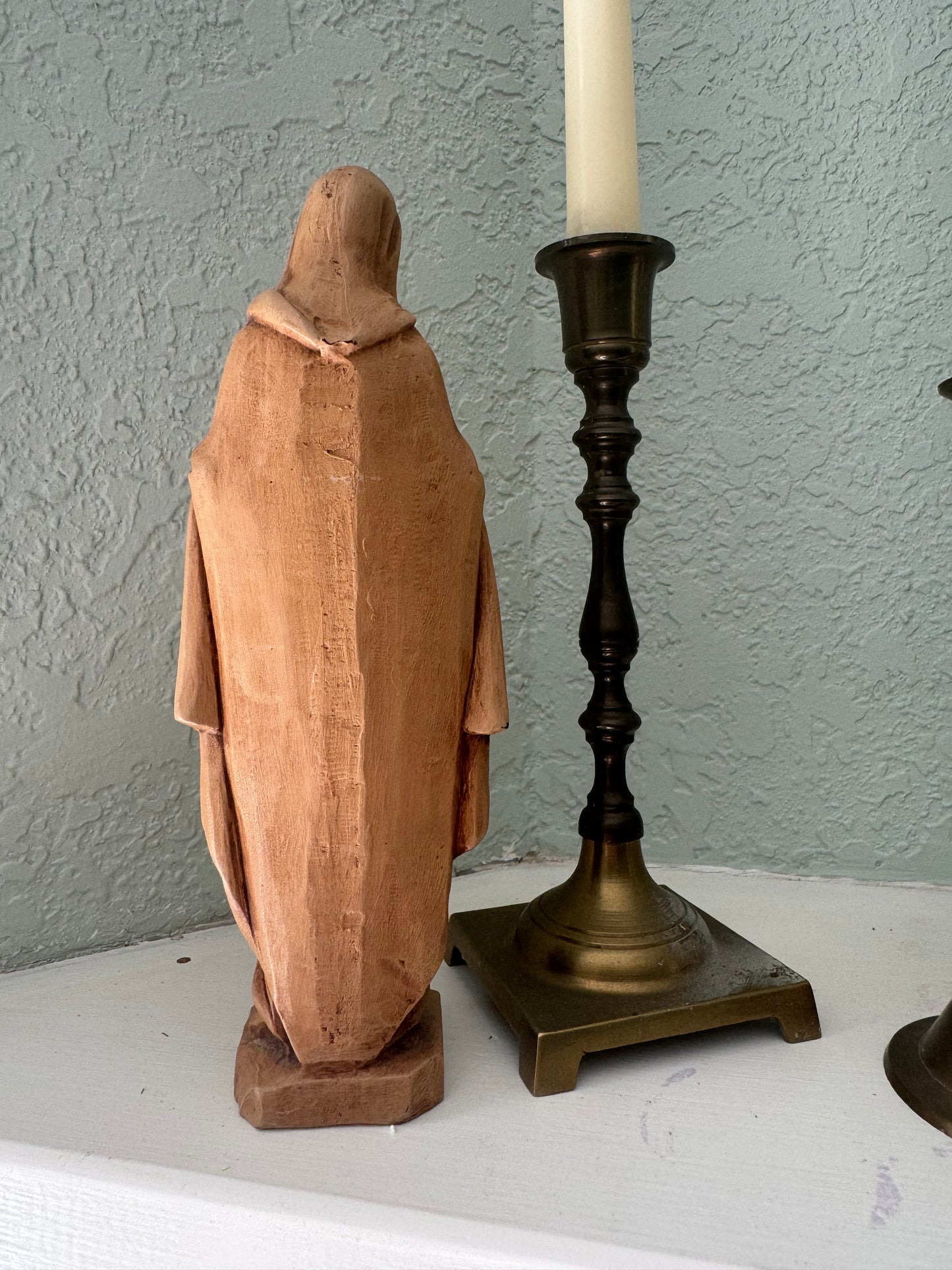 8 inch Wood Immaculate Heart of Mary Statue