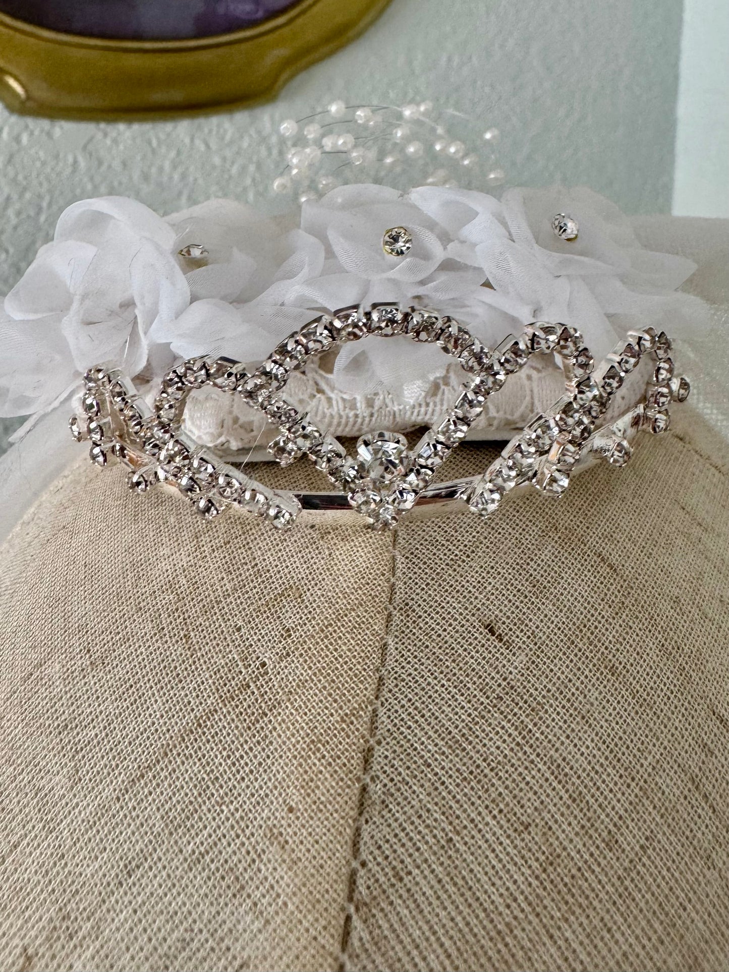 Handmade 23-Inch First Communion Veil with Tiara Style Two