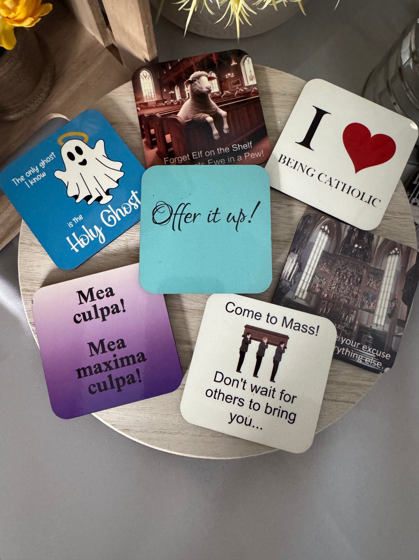 Handmade Catholic Faith Magnet * Various Styles*