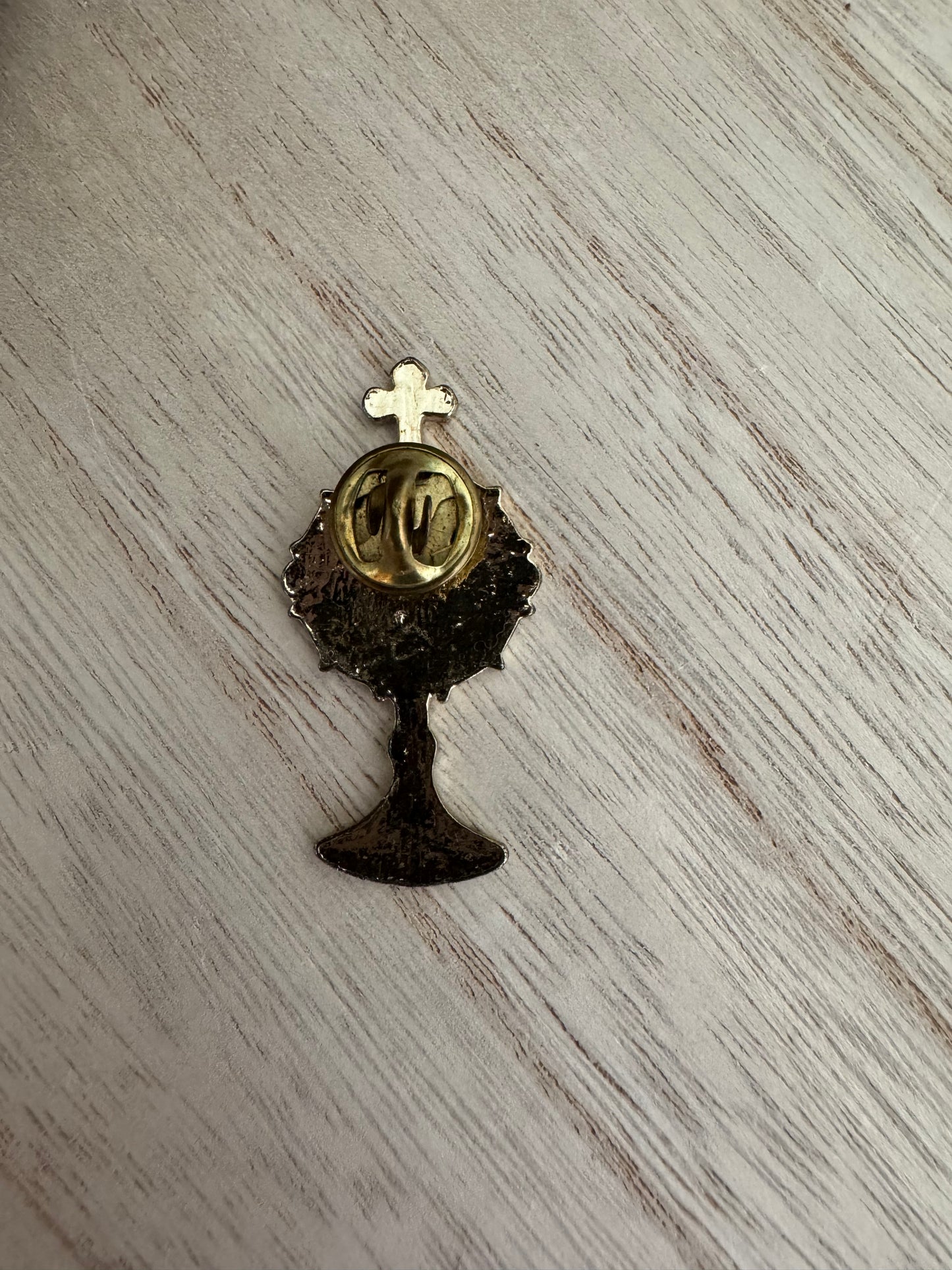 Gold Colored Catholic Monstrance Lapel Pin