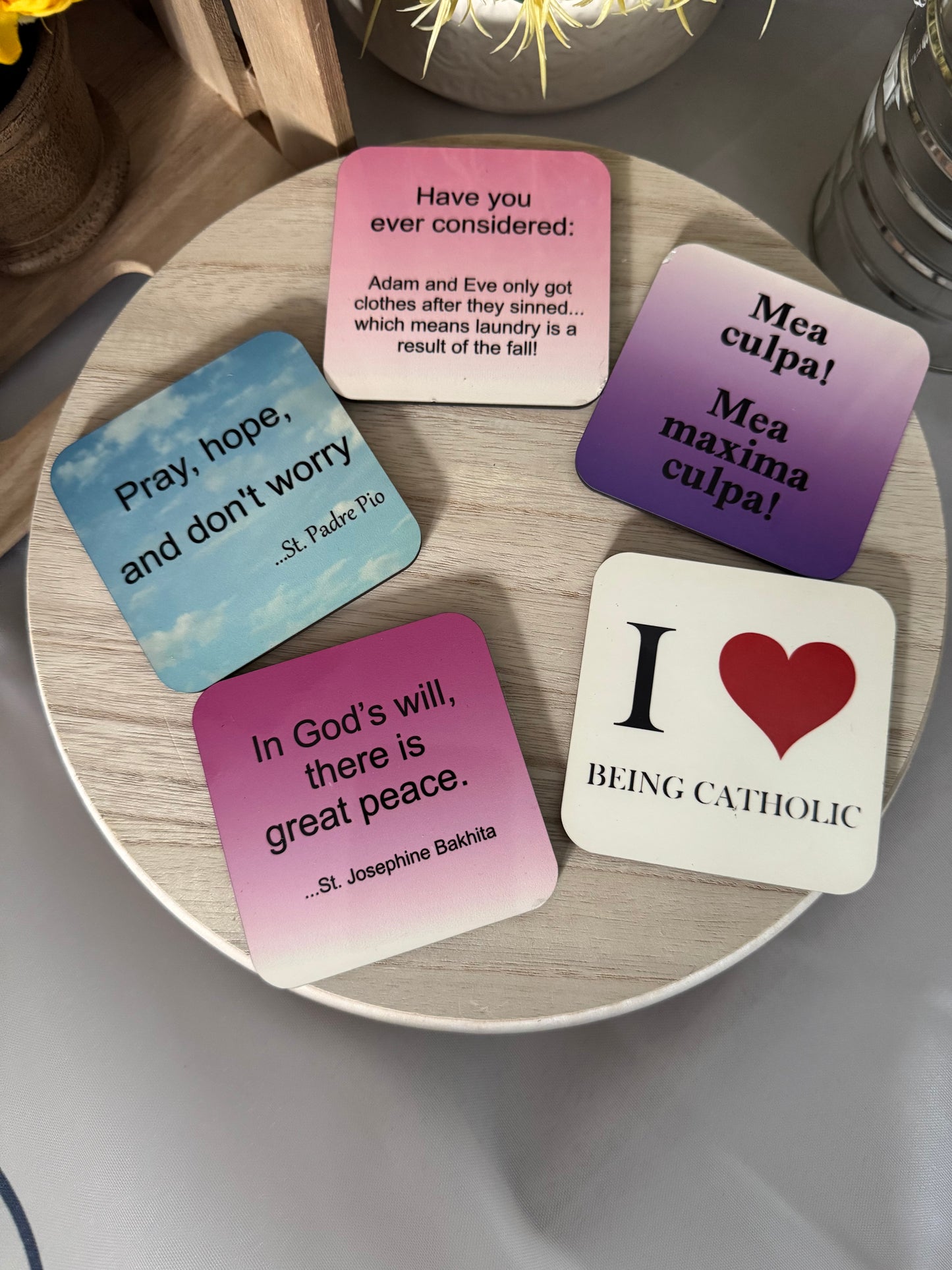 Handmade Catholic Faith Magnet * Various Styles*