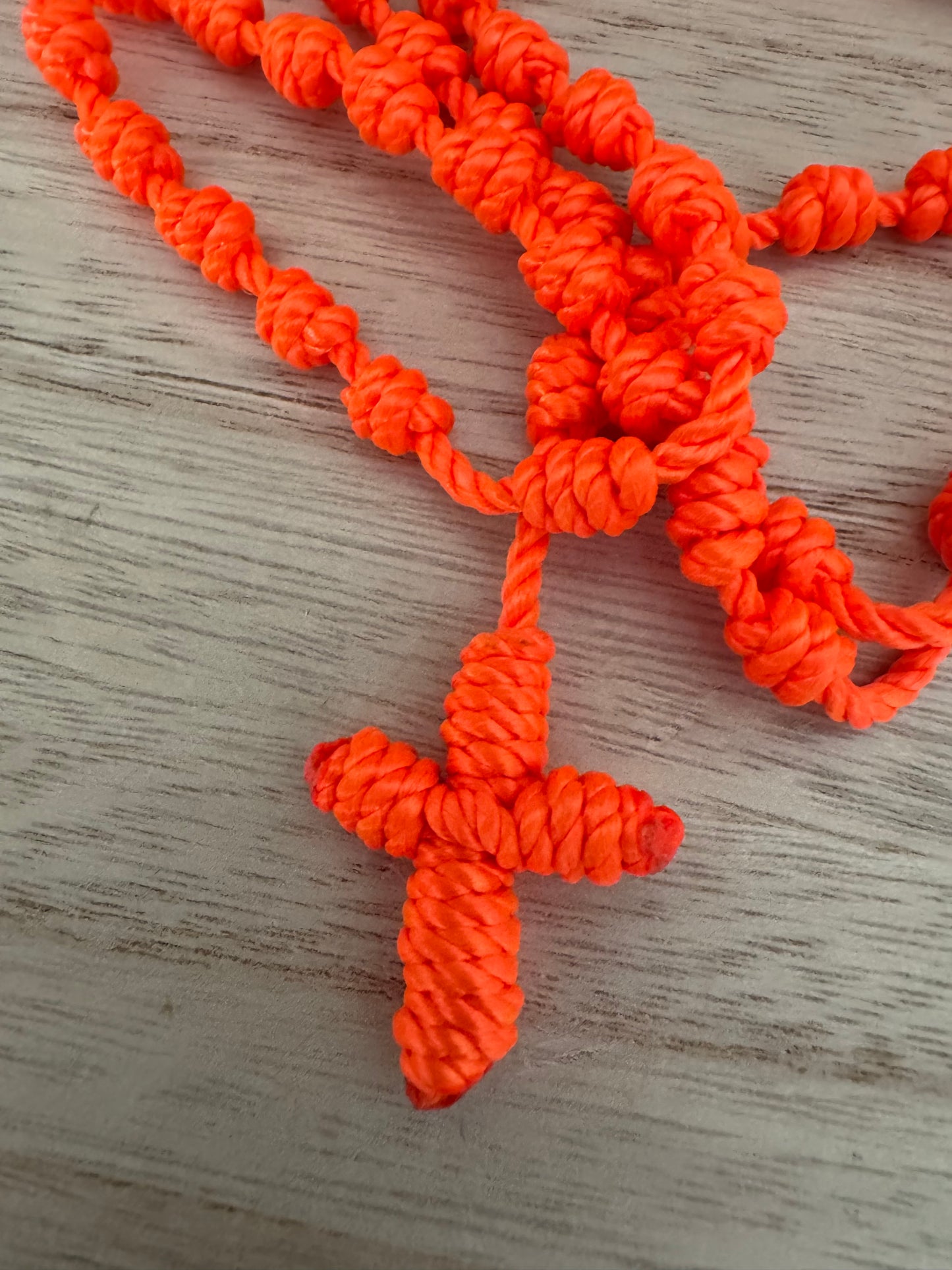 Handmade Rope Knotted Rosary * Various Colors*