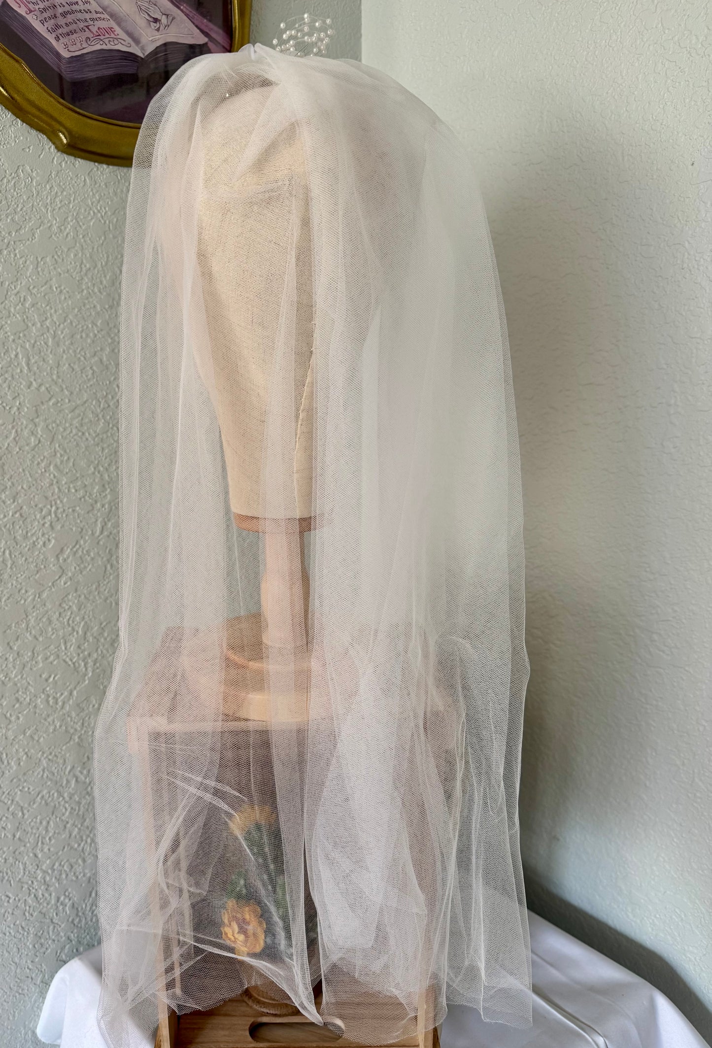 Handmade 23-Inch First Communion Veil with Tiara Style Two