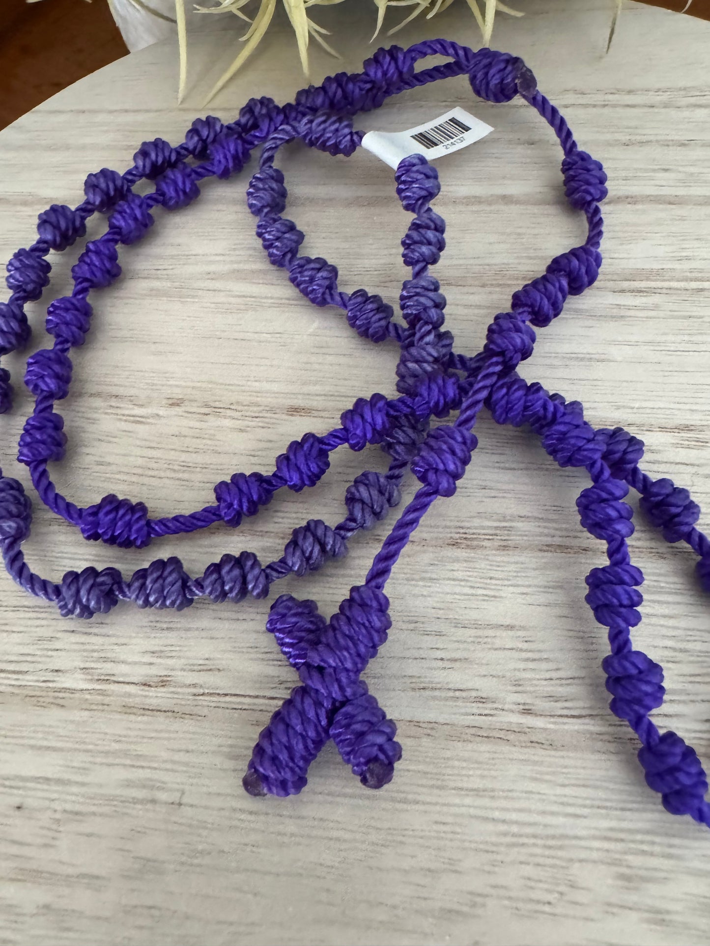 Handmade Rope Knotted Rosary * Various Colors*