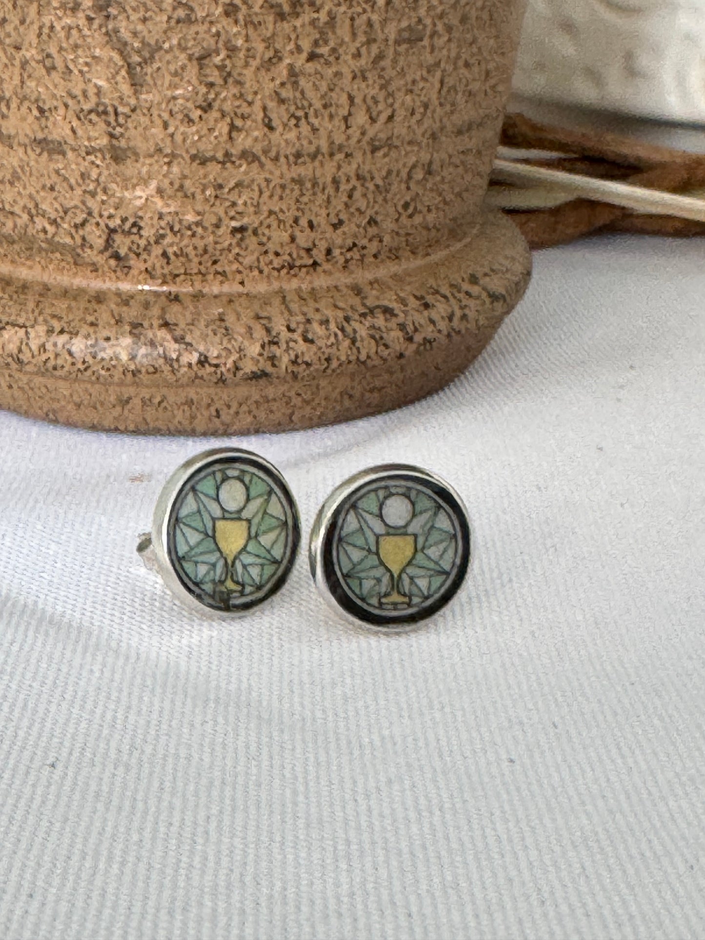 Chalice Stud Earring Silver