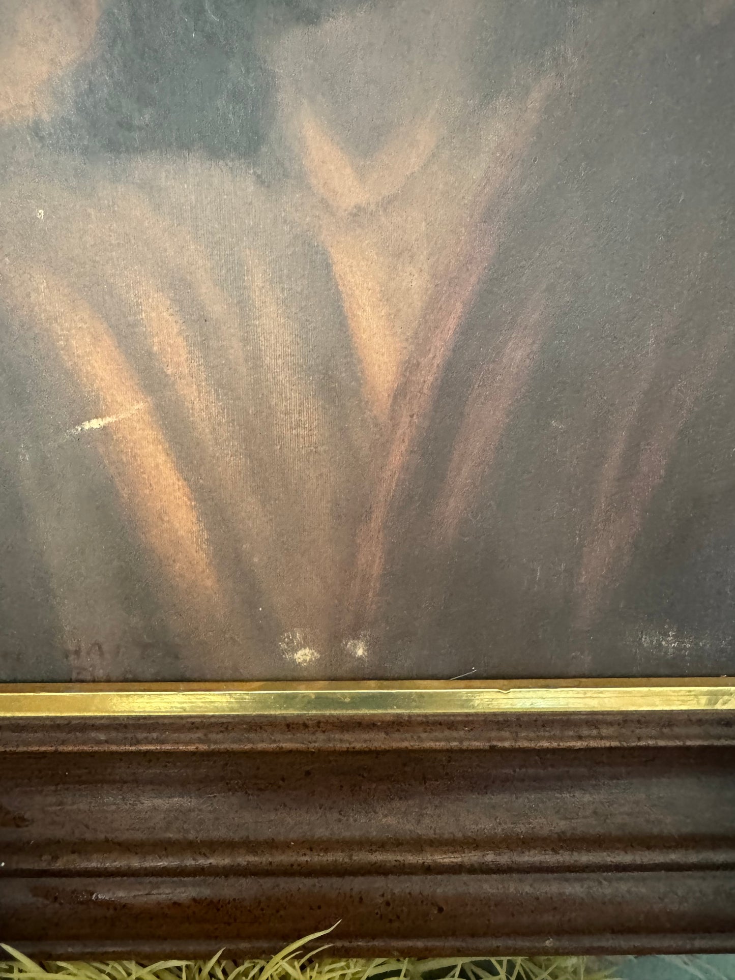 1966 Vintage Portrait of Jesus | Wood Frame | 18.5" x 15.5"