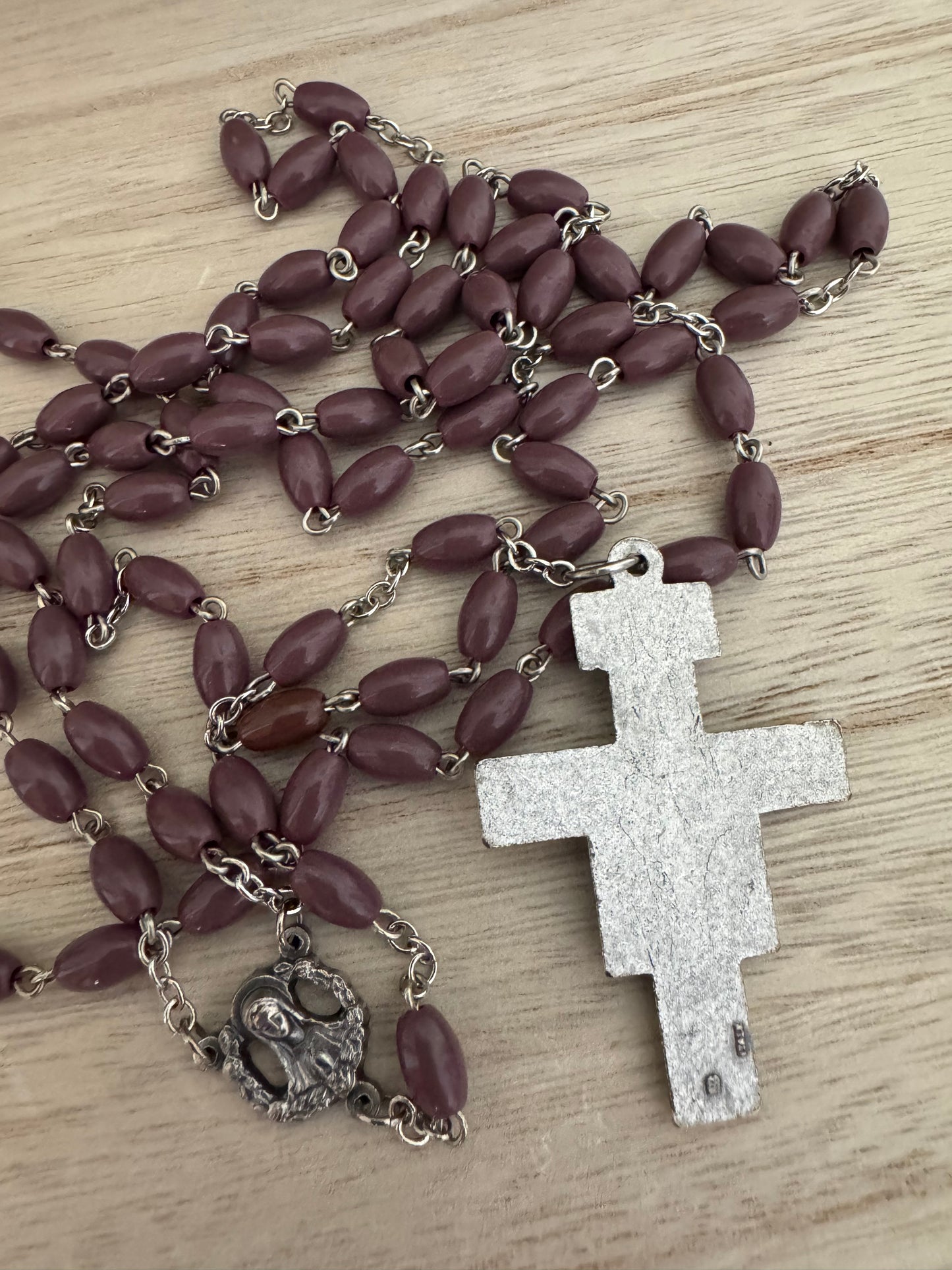 Brown Plastic Bead Rosary – Lightweight & Durable