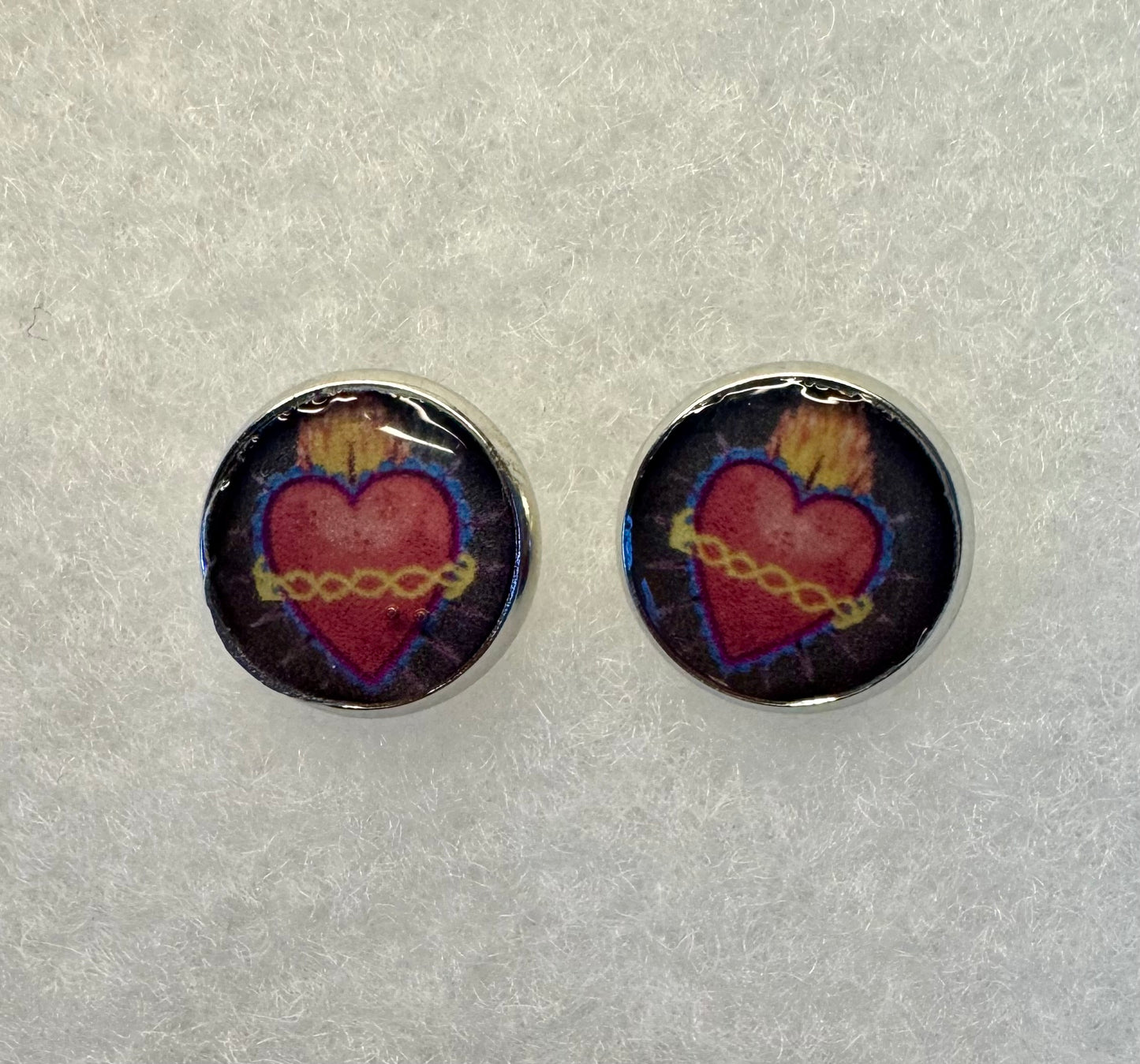 Sacred Heart Stud Earrings – A Timeless Expression of Faith