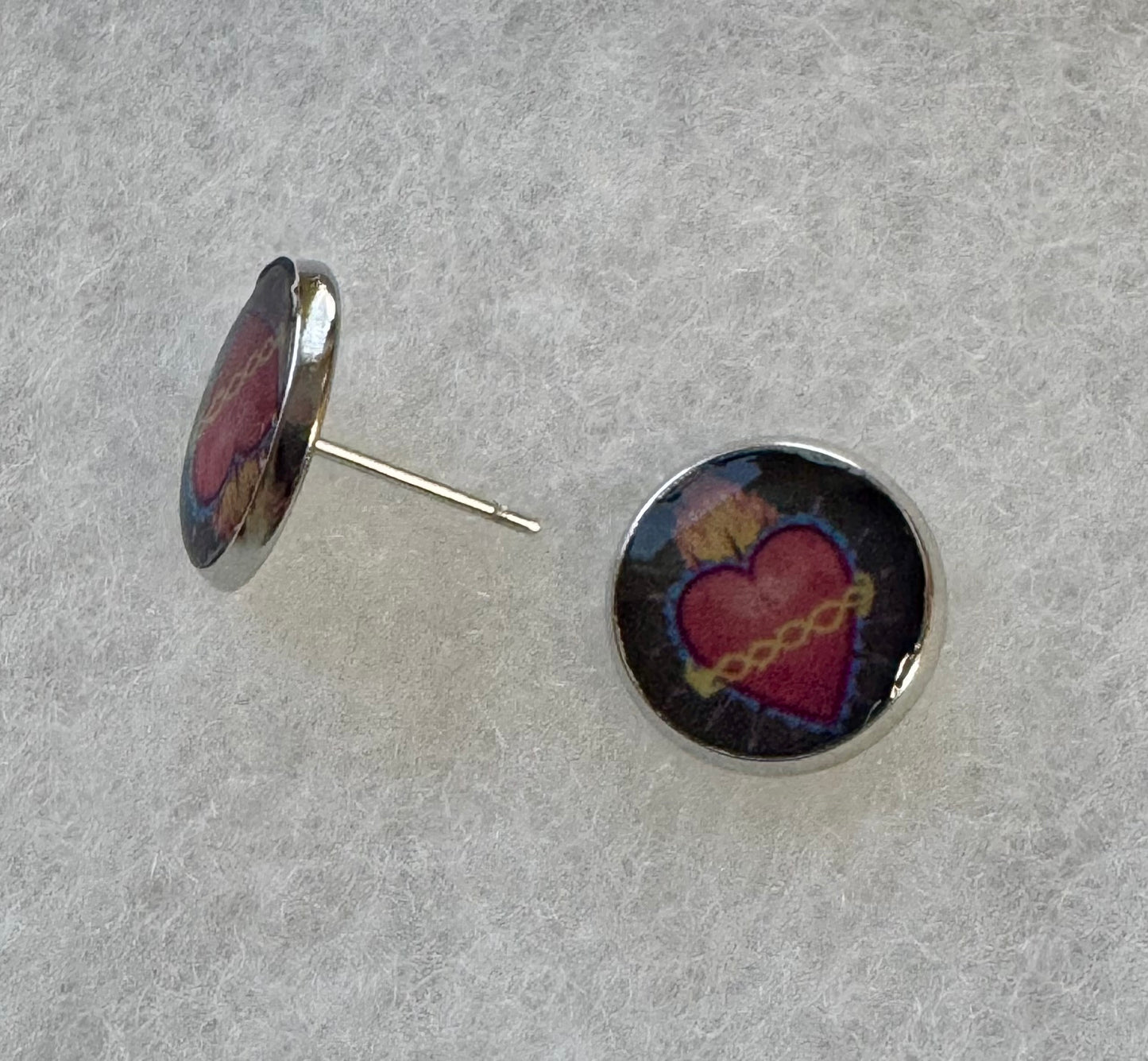 Sacred Heart Stud Earrings – A Timeless Expression of Faith