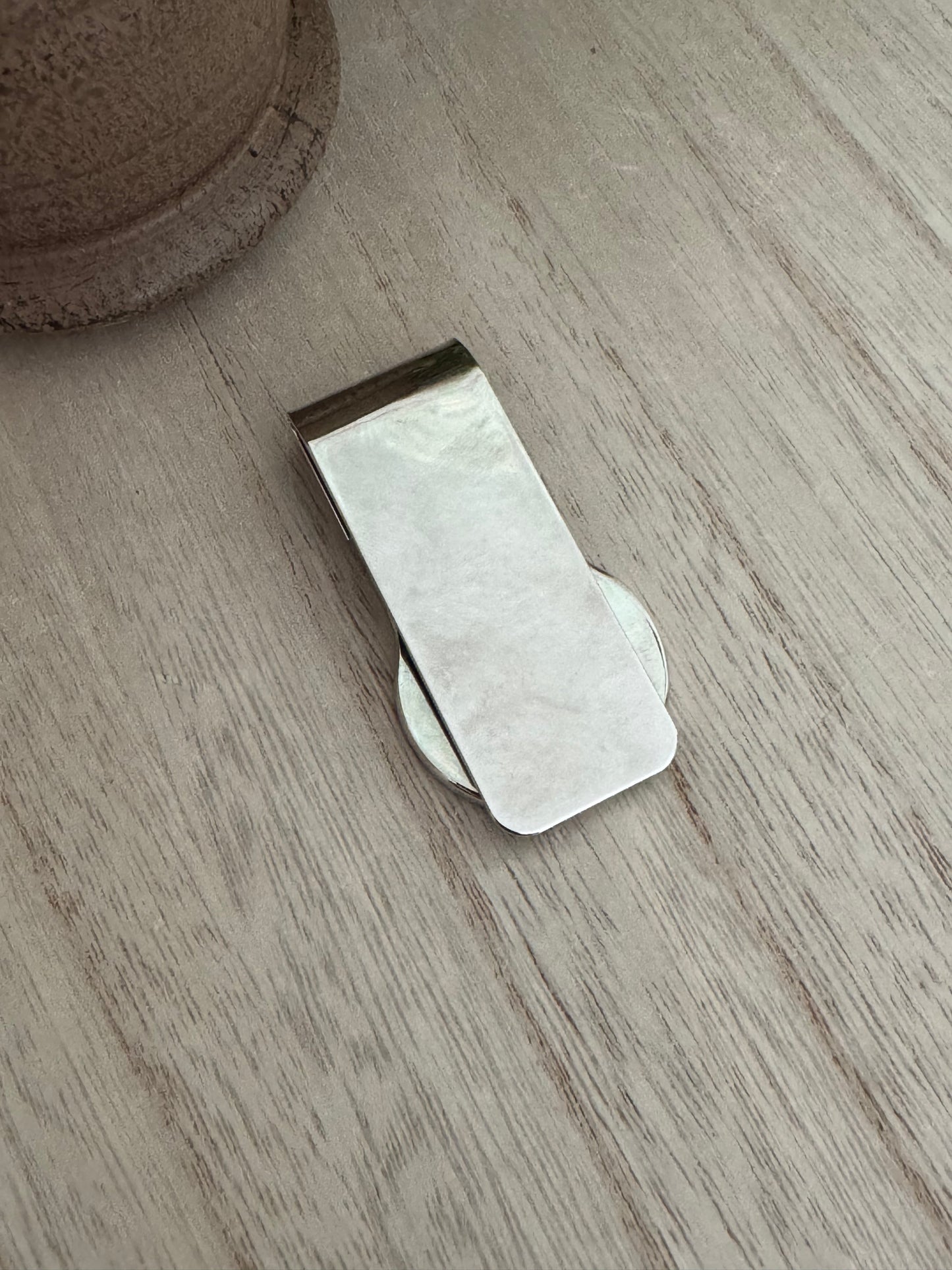Stainless Steel Money Clip with Cross of Nails