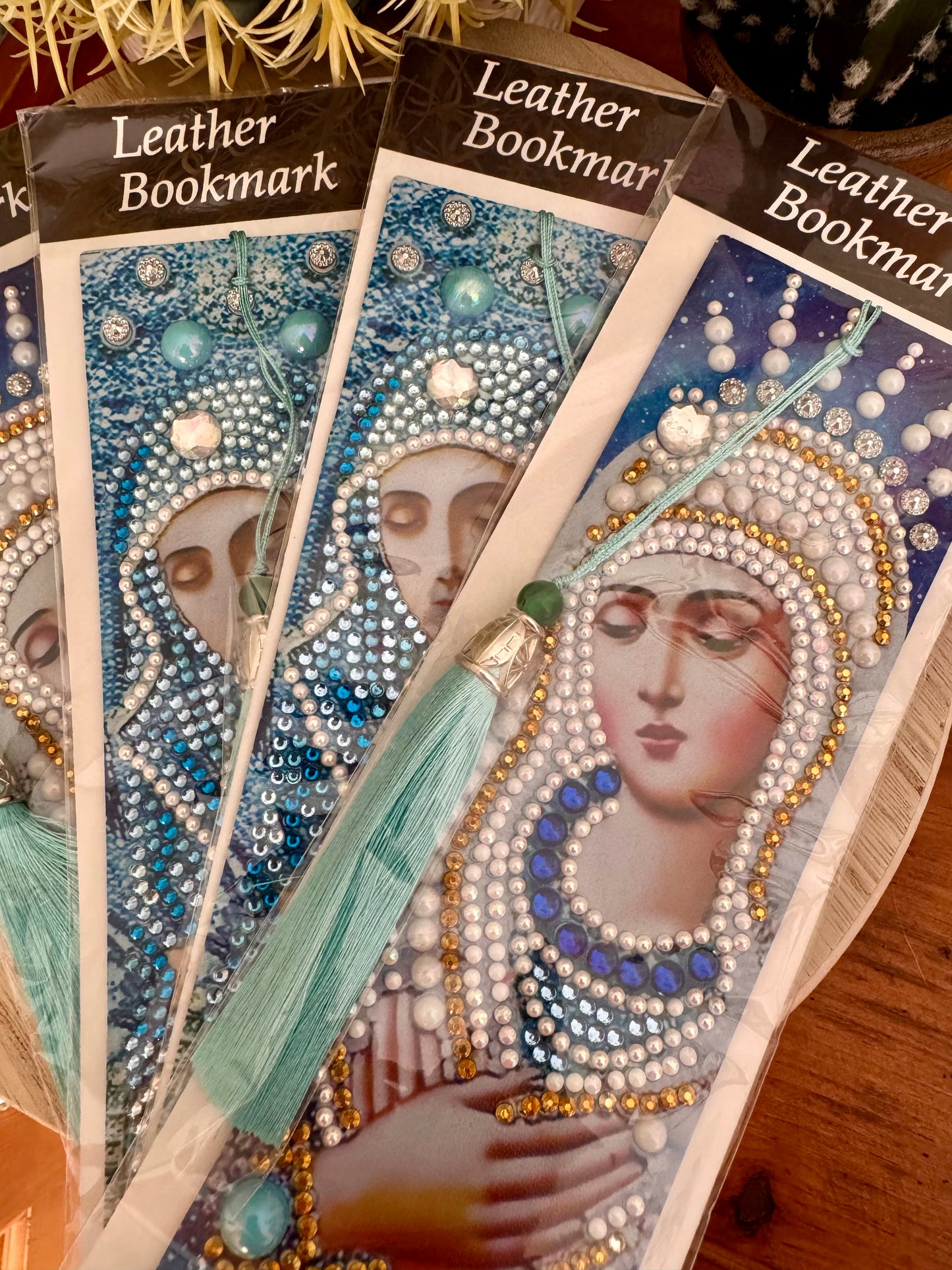 Virgin Mary Leather Bookmark – Handmade by Nonna’s Novelties