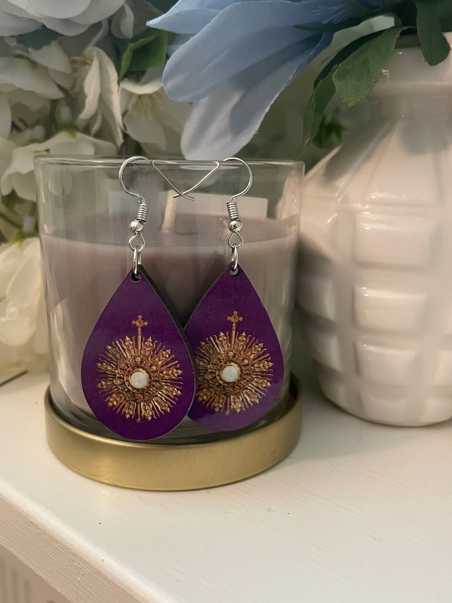 Catholic & Christian Tear Drop Earrings