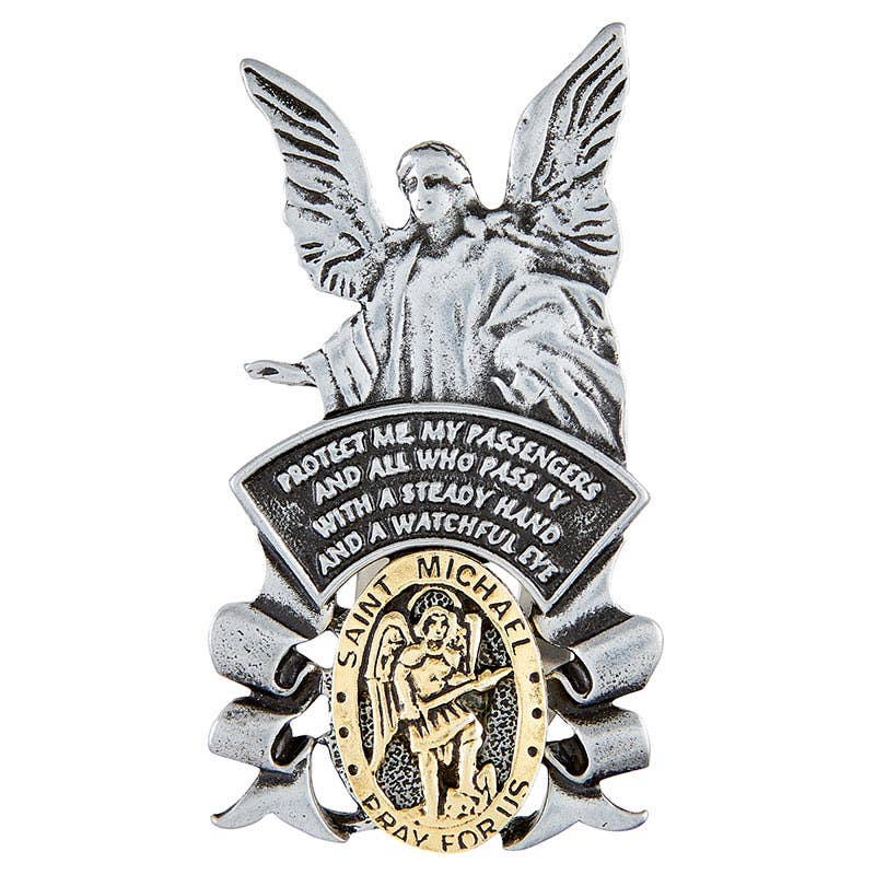 St. Michael & Guard Angel Visor Clip