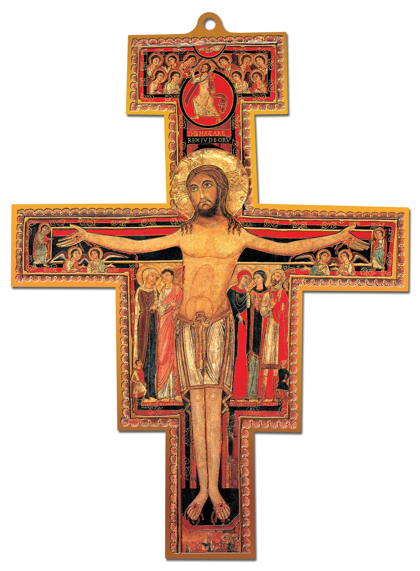 10-Inch Wooden San Damiano Crucifix | Catholic Wall Cross