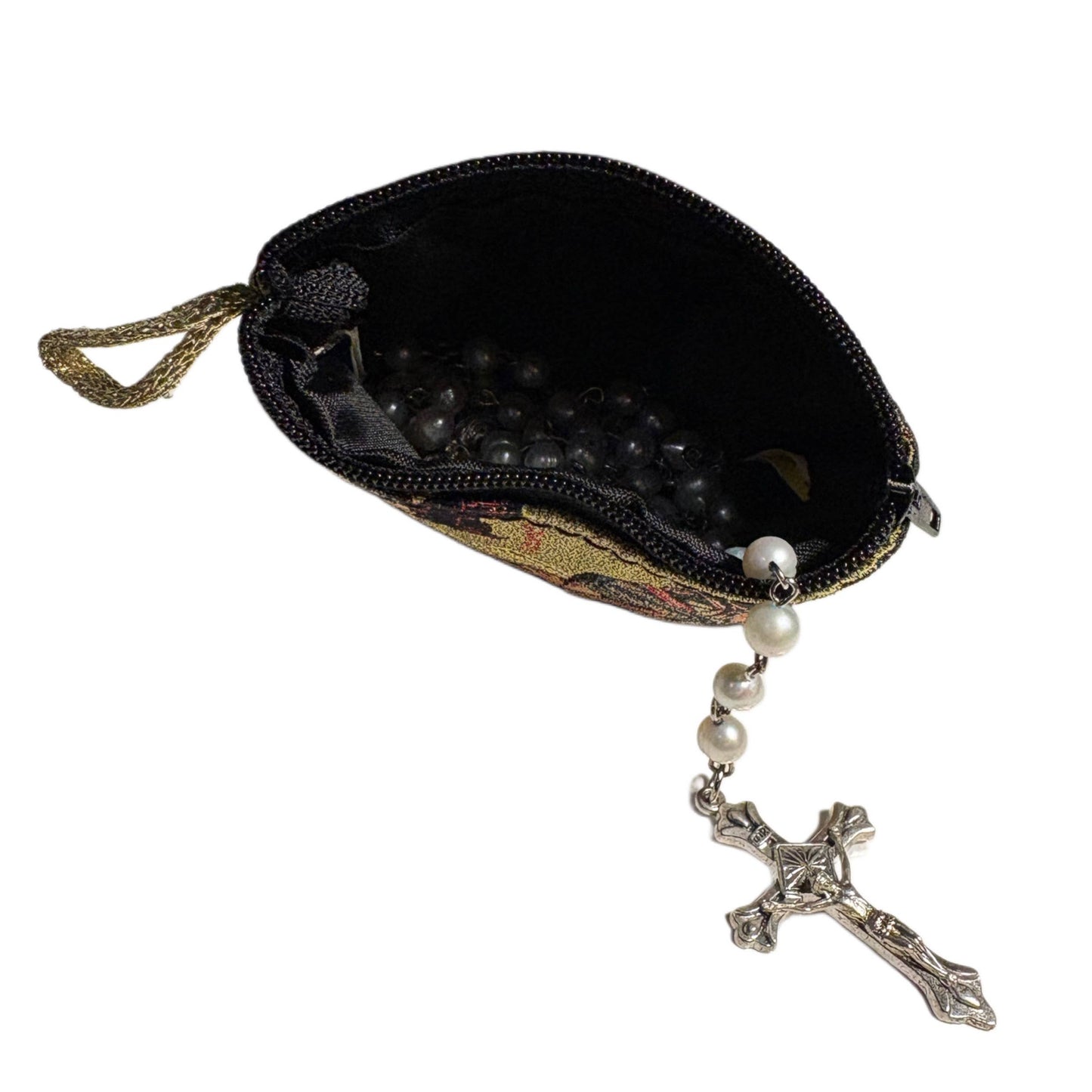 Our Lady of Perpetual Help Tapestry Rosary Pouch