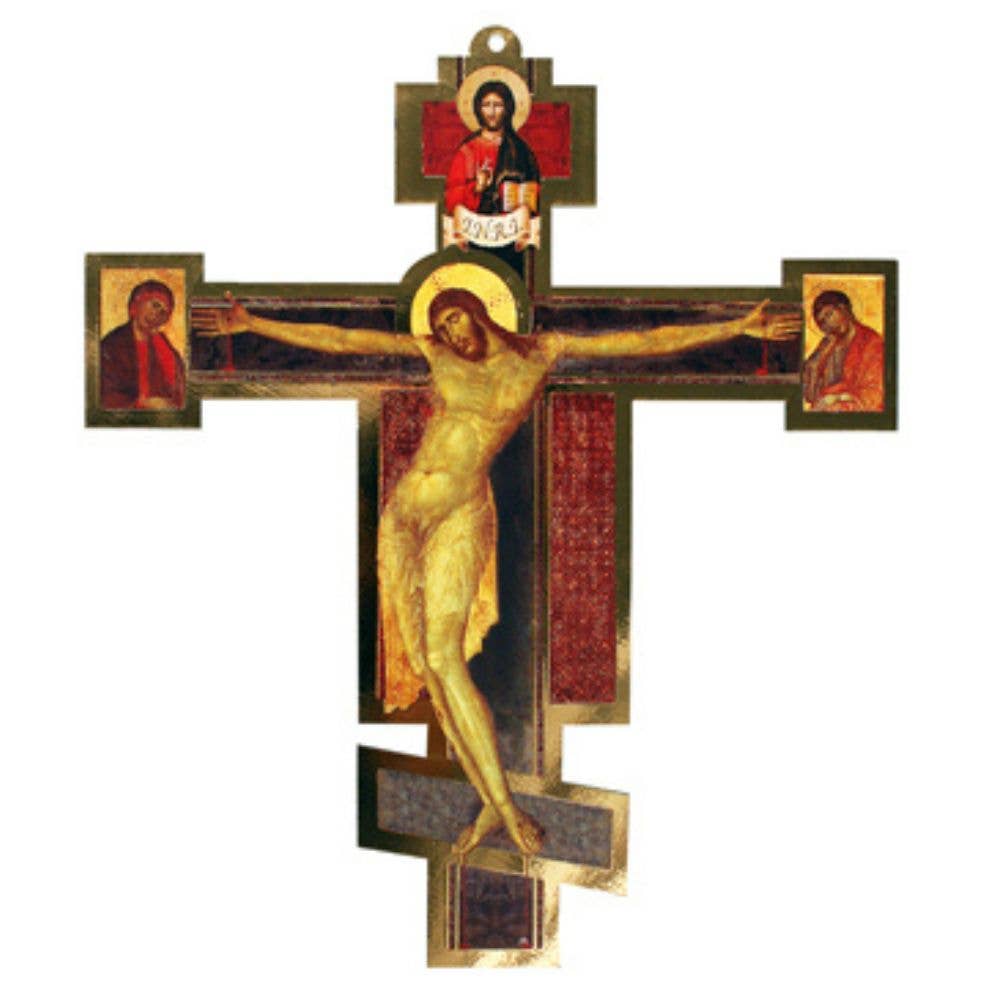 12-Inch Byzantine Wood Crucifix | Catholic Icon Wall Cross