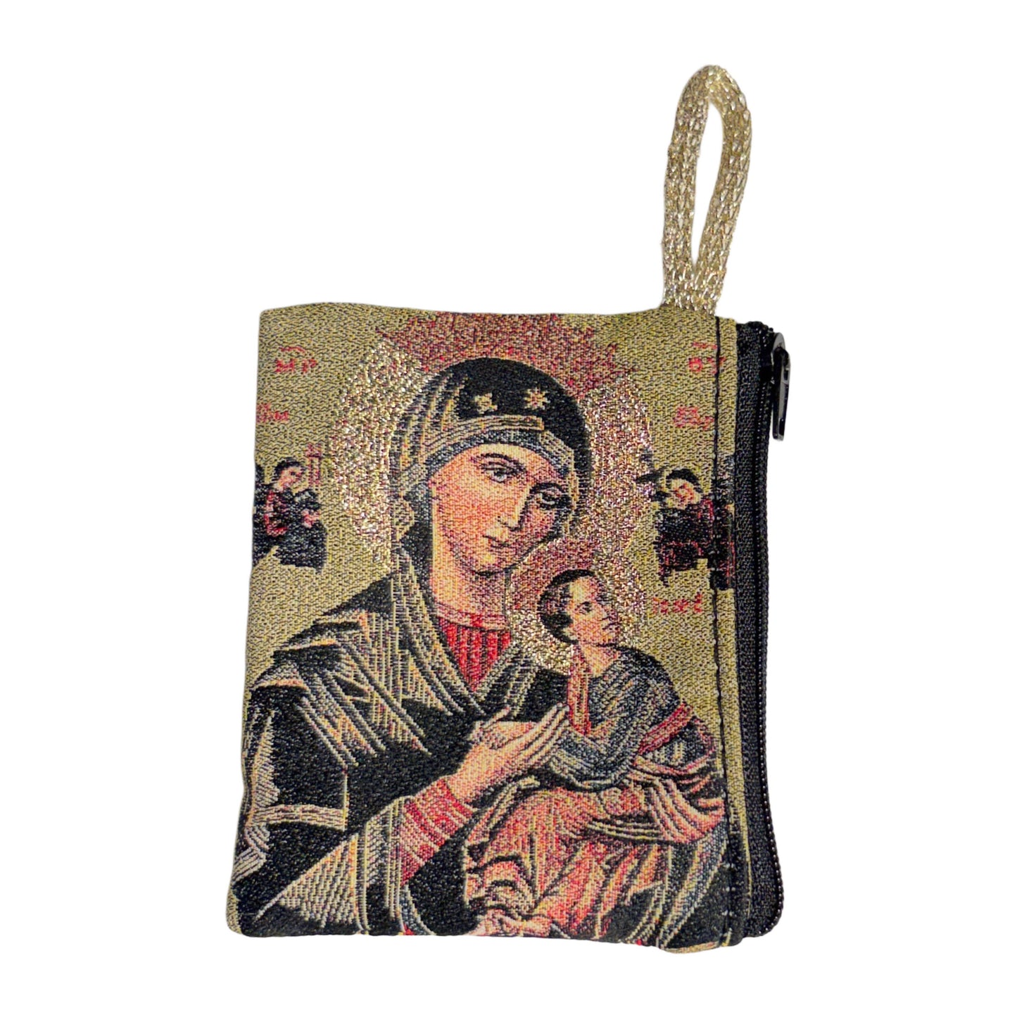 Our Lady of Perpetual Help Tapestry Rosary Pouch