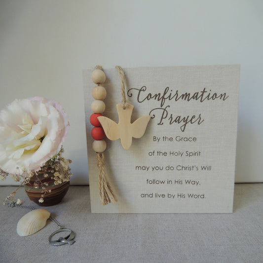 Catholic Confirmation Prayer Plaque – Faith Keepsake Gift