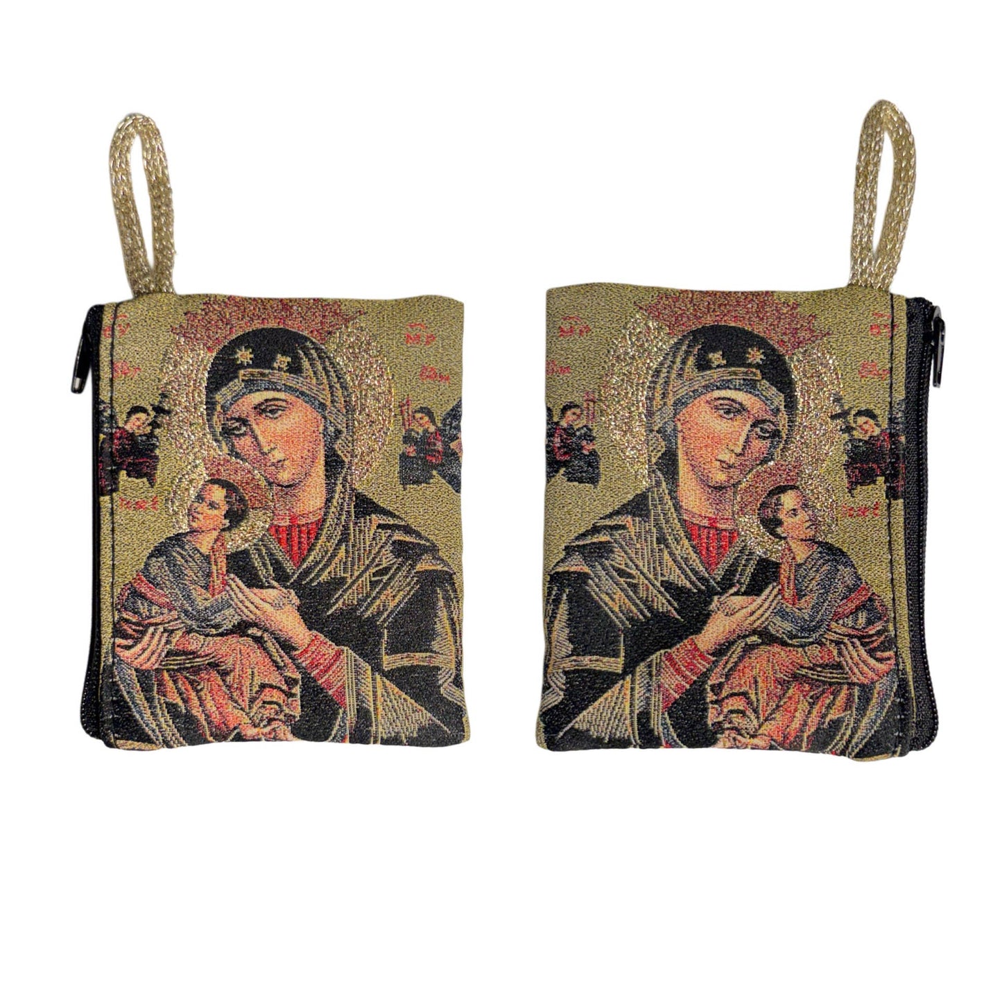 Our Lady of Perpetual Help Tapestry Rosary Pouch