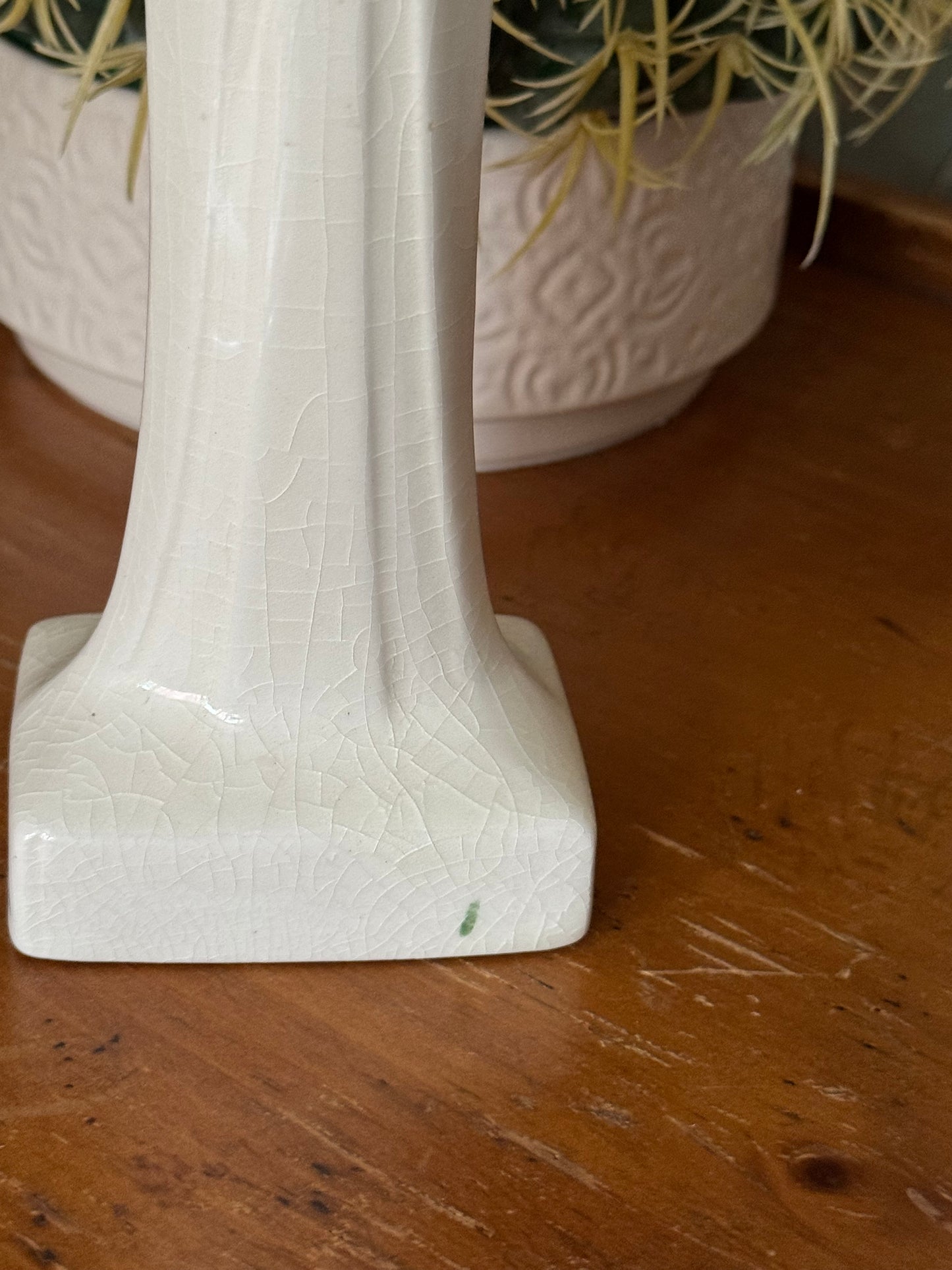 Vintage Hollow Ceramic Mother Mary Statue – 1965