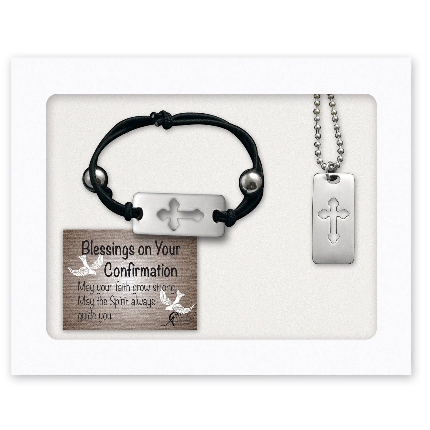 Catholic Confirmation Gift Set – Bracelet and Cross Necklace
