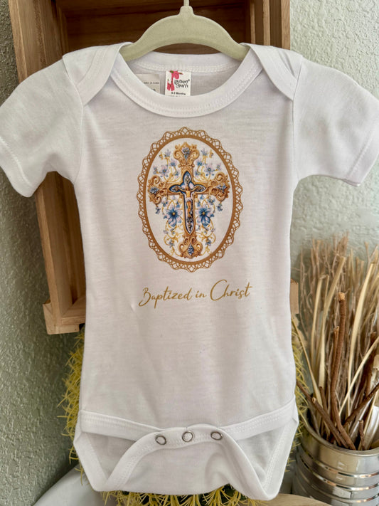 Baptized in Christ Baby Onesie