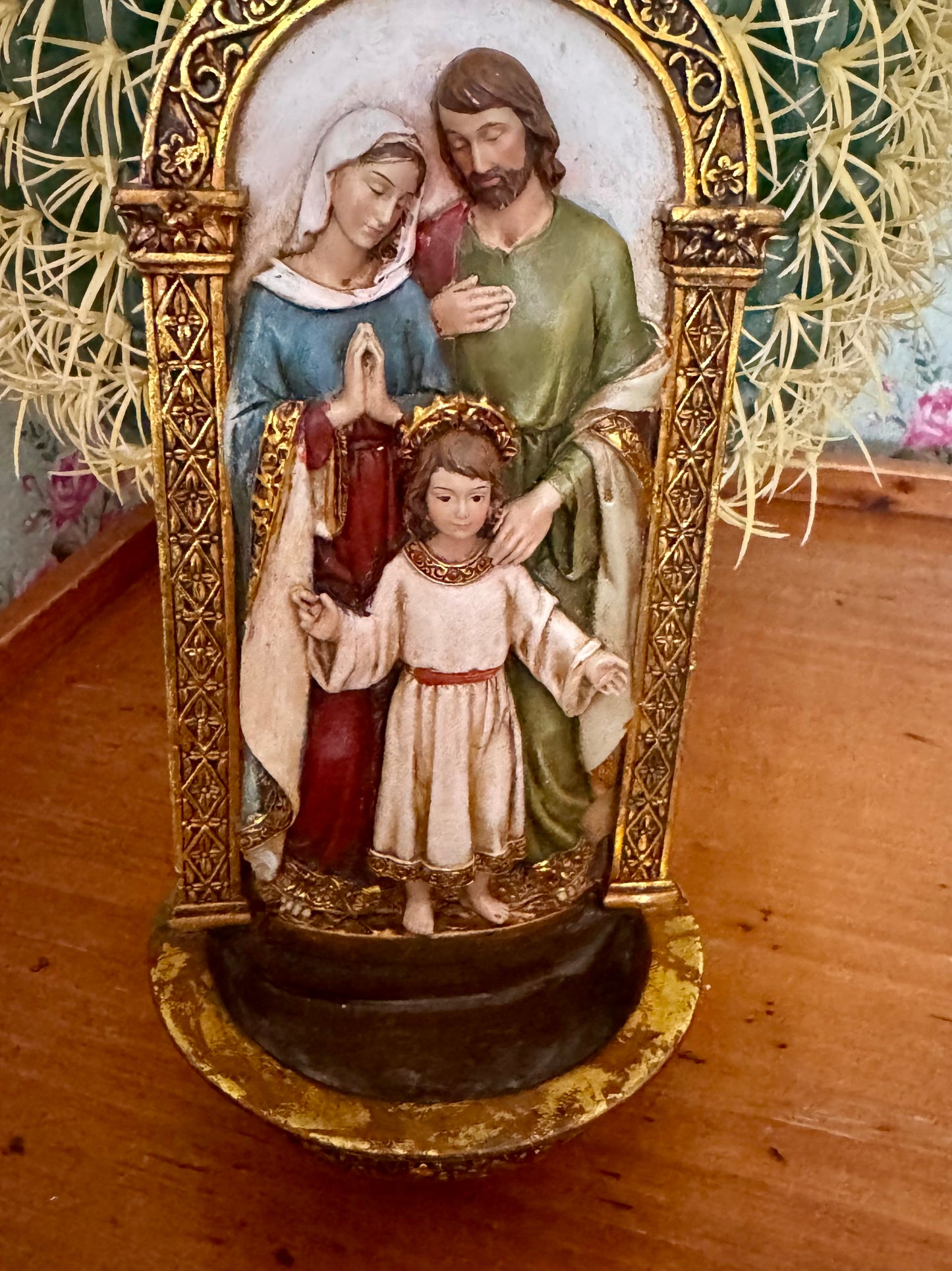 Joseph's Studio Holy Family Ornate Holy Water Font