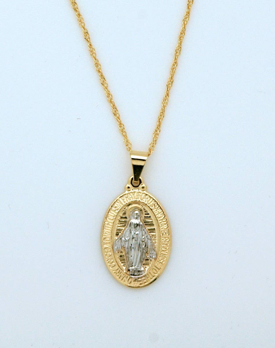 Gold-Plated Miraculous Medal Necklace