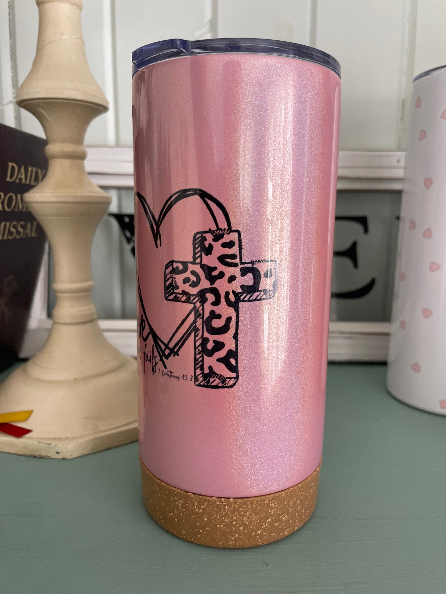 Love Never Fails 17oz Stainless Steel Tumbler