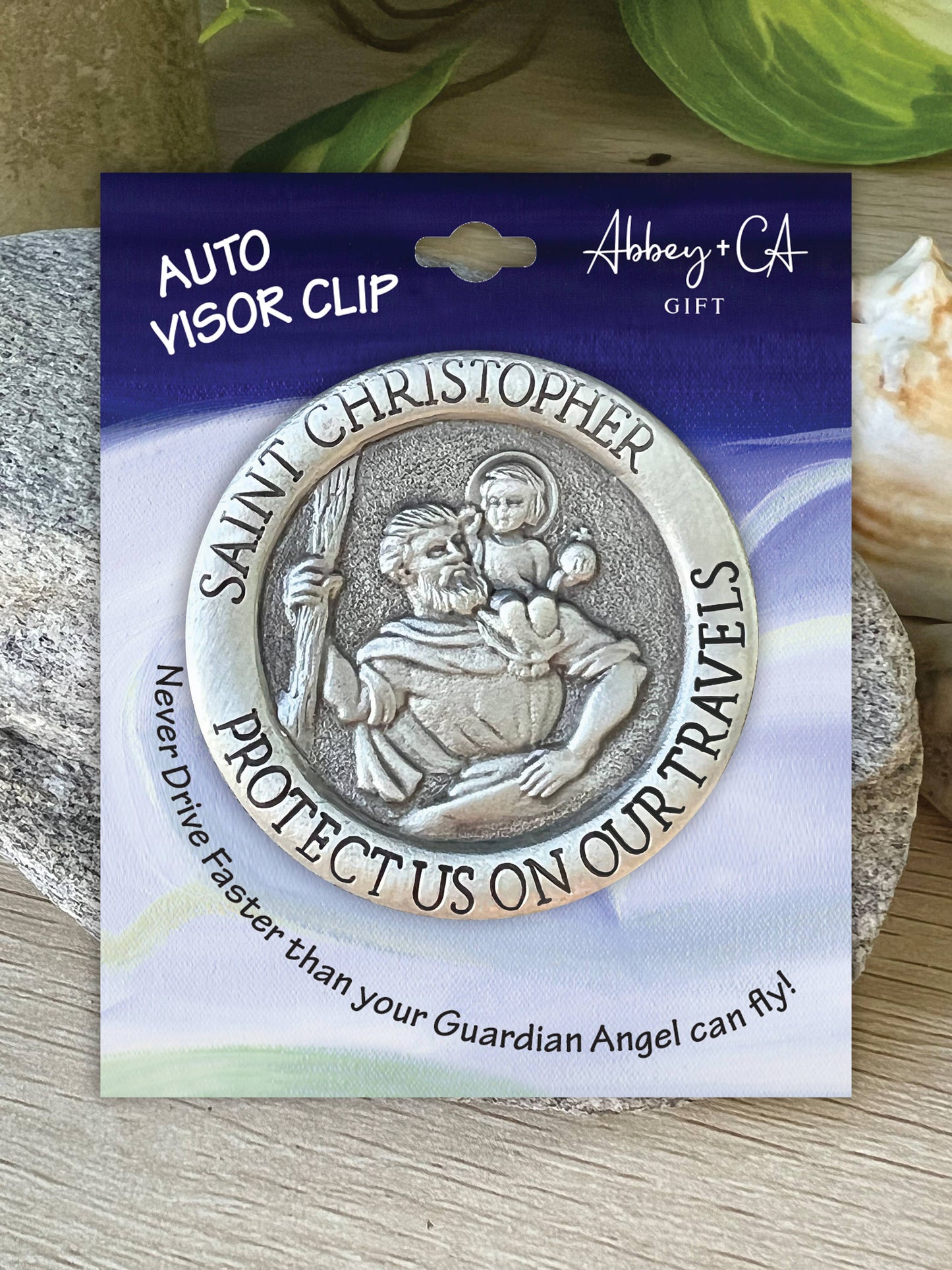Saint Christopher Visor Clip – Catholic Travel & Protection Gift