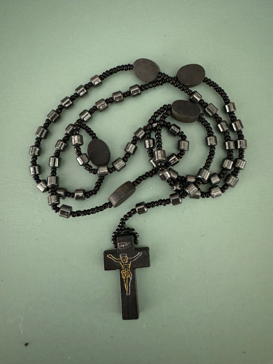 Black & Metallic Rosary