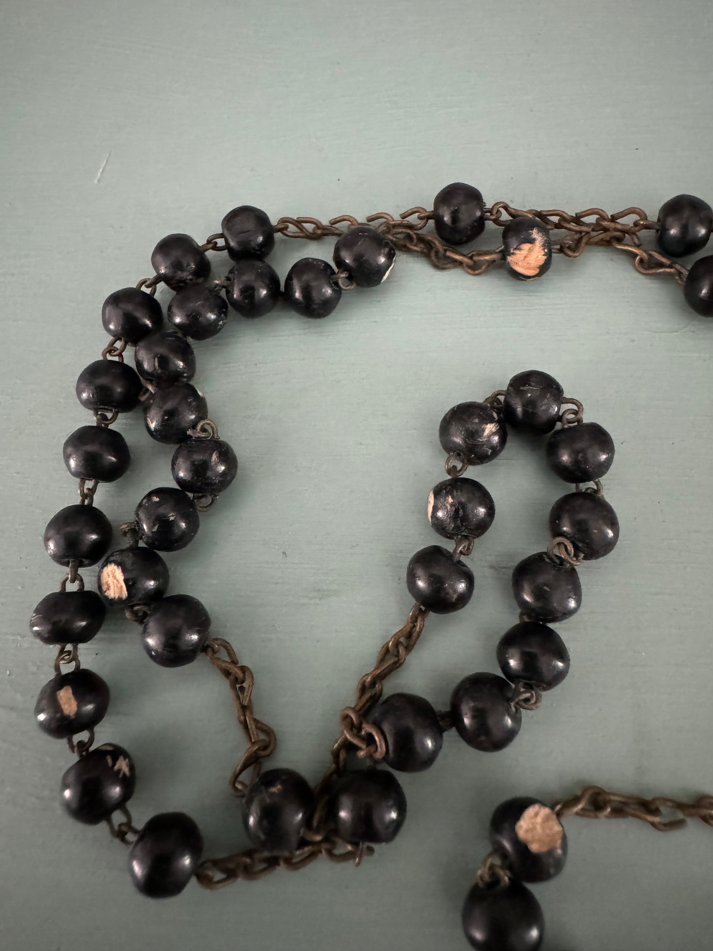 Black & Silver Rosary Vintage