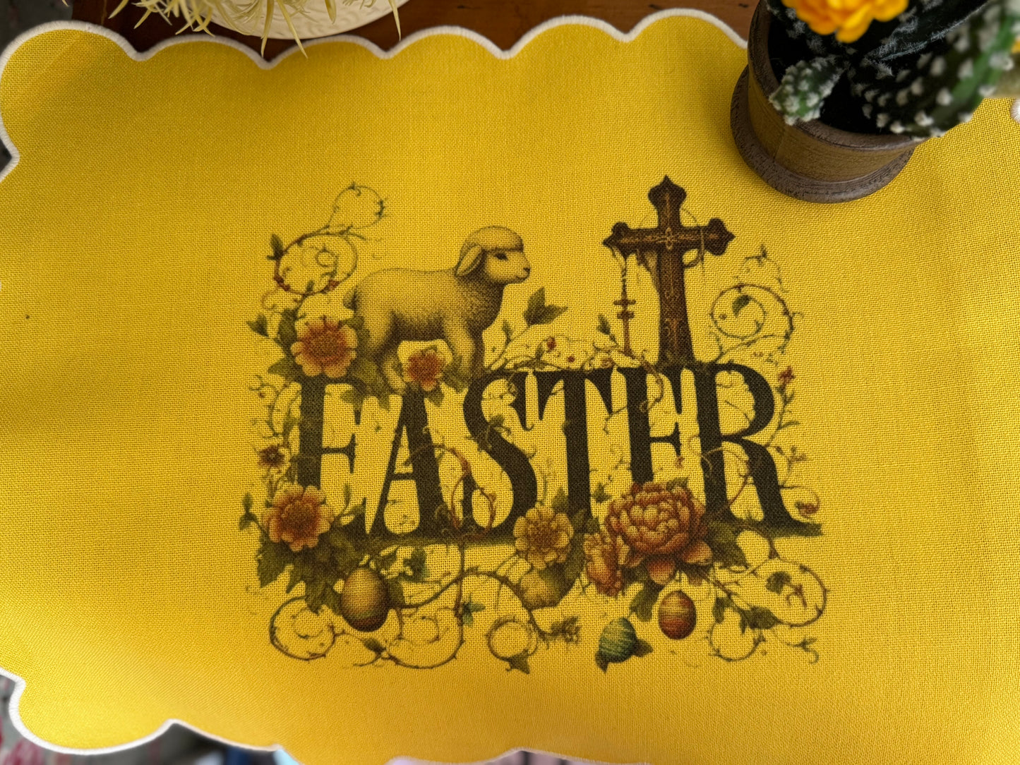 Cross & Lamb Easter Placemat * Various Colors*