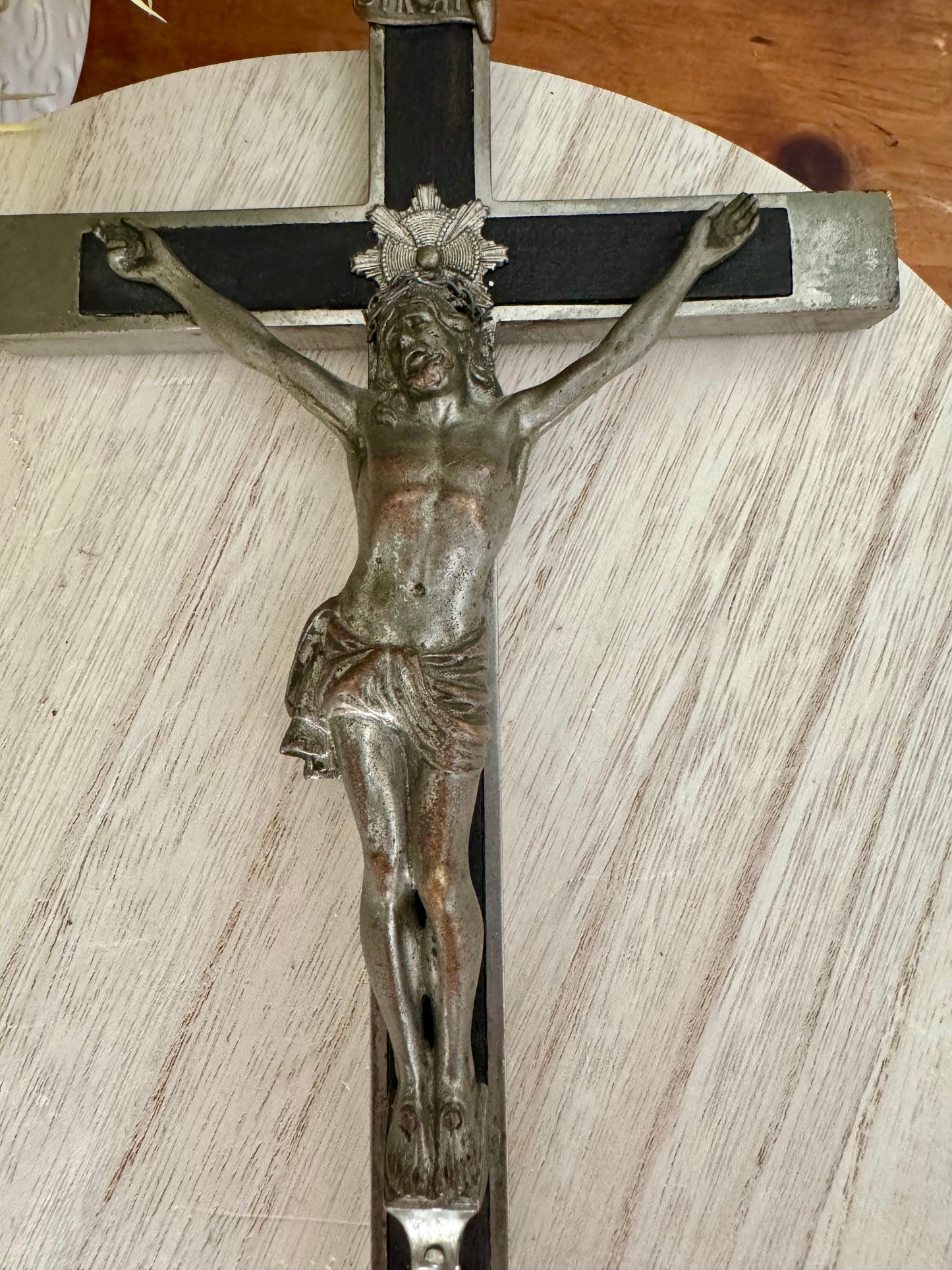 Vintage Memento Mori Crucifix – 10.5" x 5" | Heavy-Duty with Incredible Detail