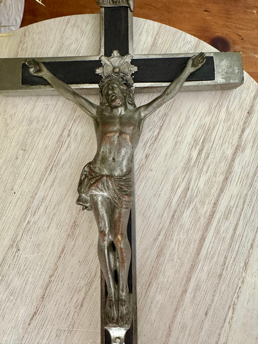 Vintage Memento Mori Crucifix – 10.5" x 5" | Heavy-Duty with Incredible Detail
