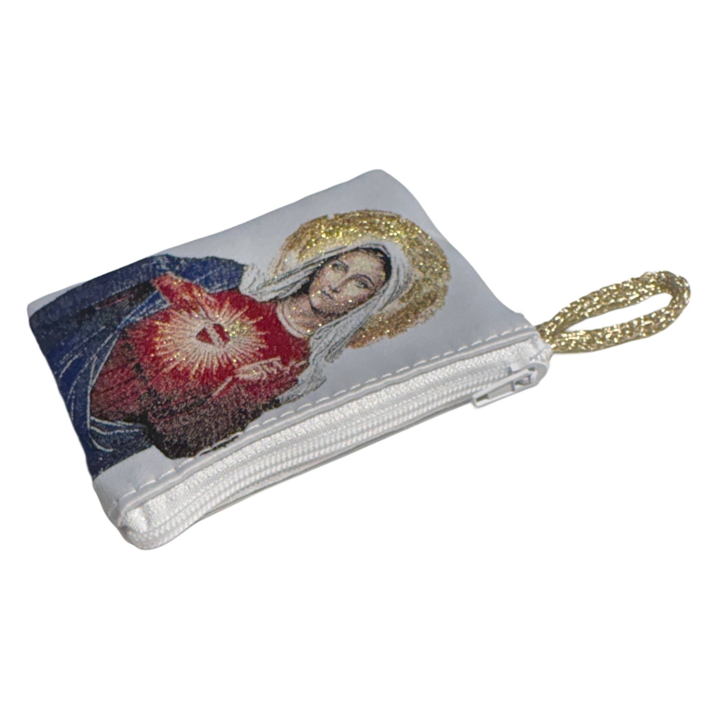 Sacred Heart of Mary Tapestry Zipper Pouch