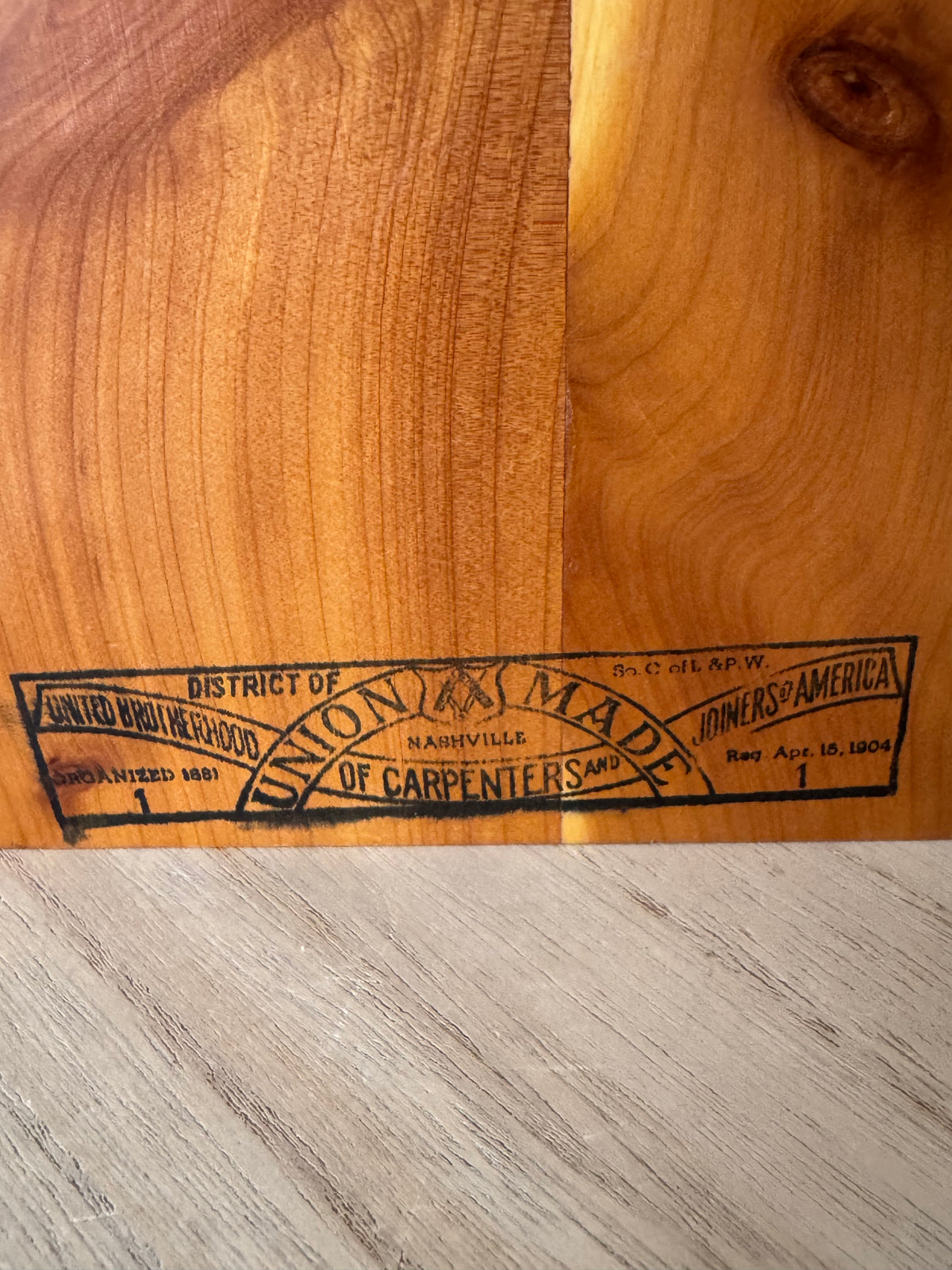 Vintage Catholic Bible with Union-Made Wooden Box, Nashville