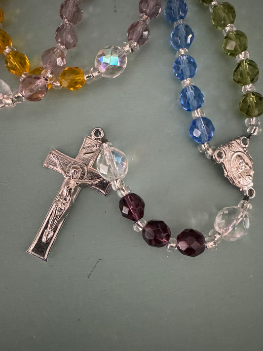 Rainbow Crystal Style Rosary