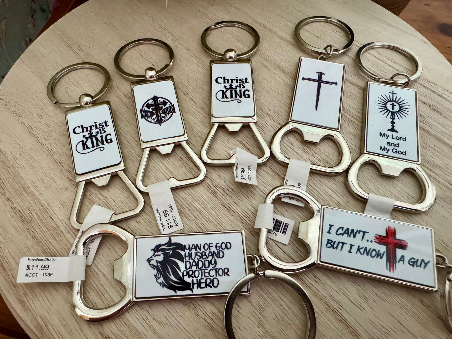 Metal Bottle Opener with Key Ring