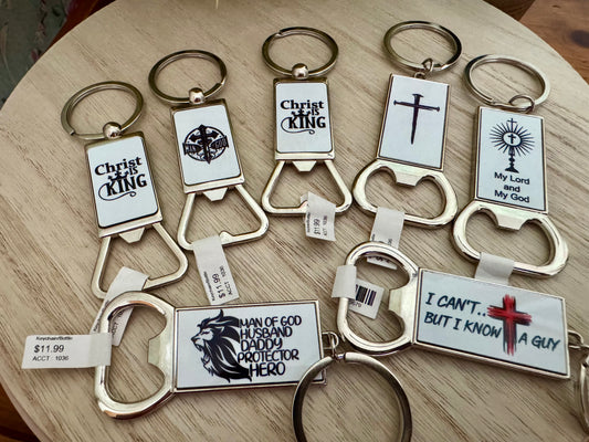 Metal Bottle Opener with Key Ring